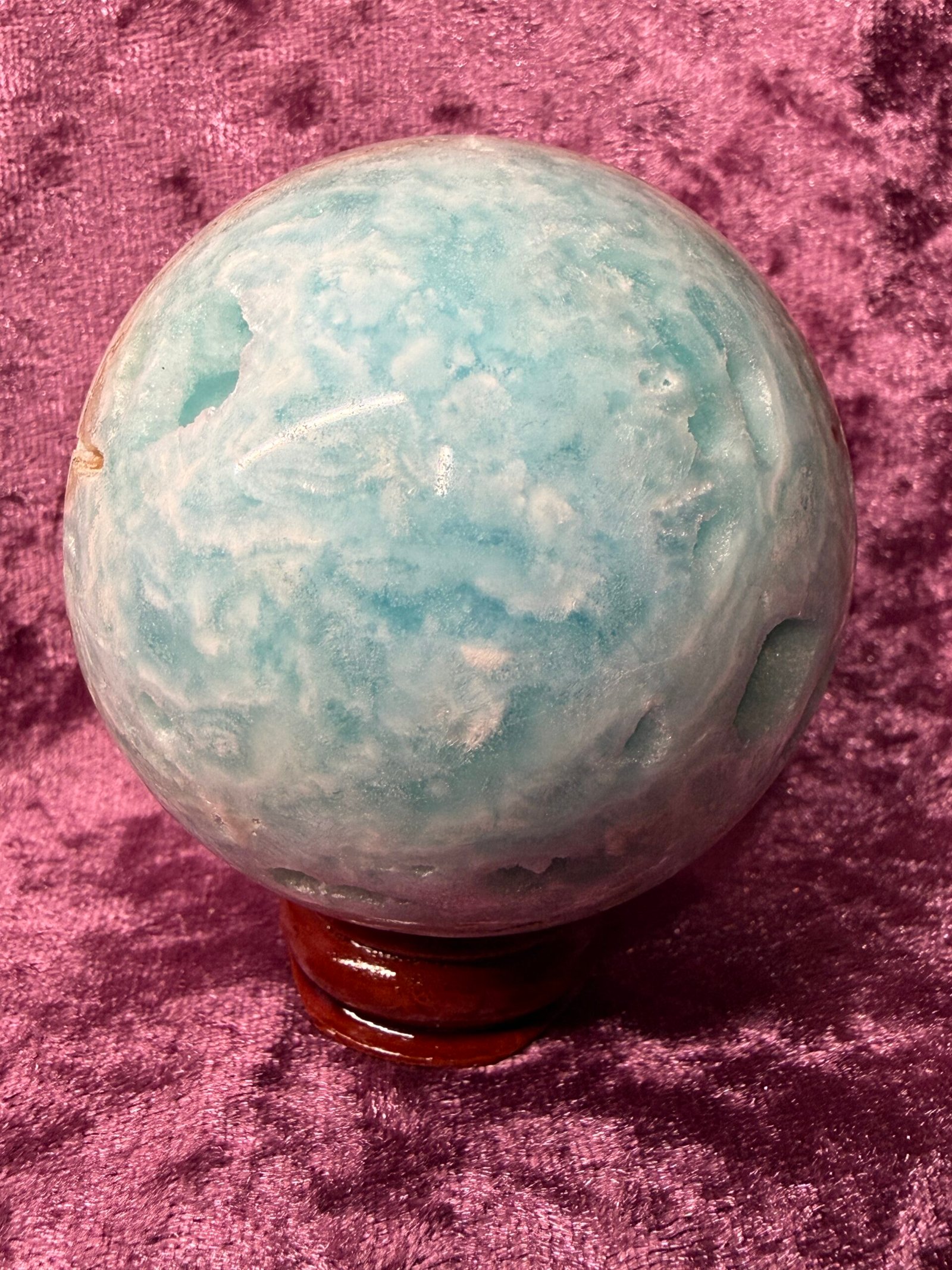 Blue Aragonite Sphere - Image 4