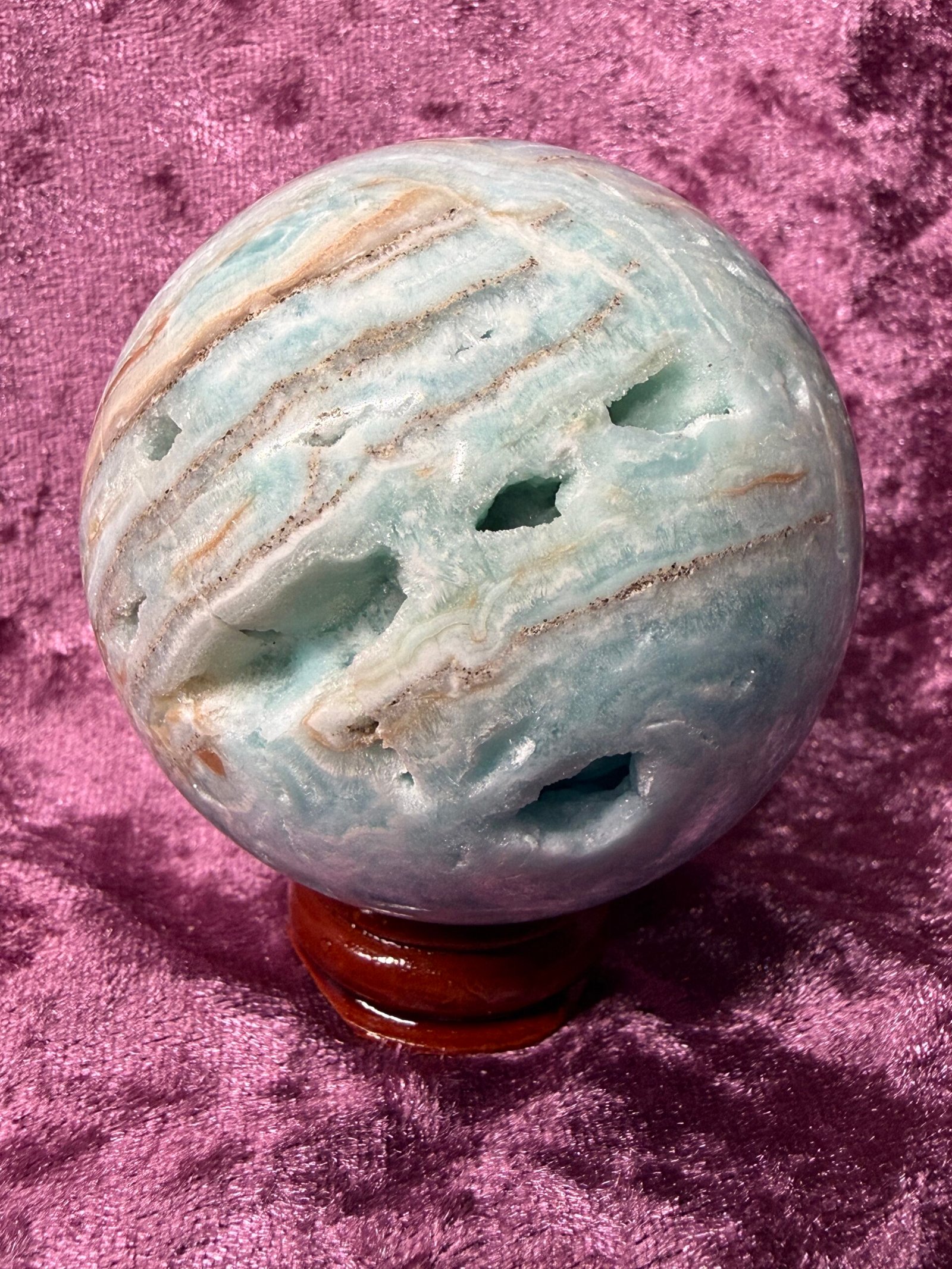 Blue Aragonite Sphere - Image 5