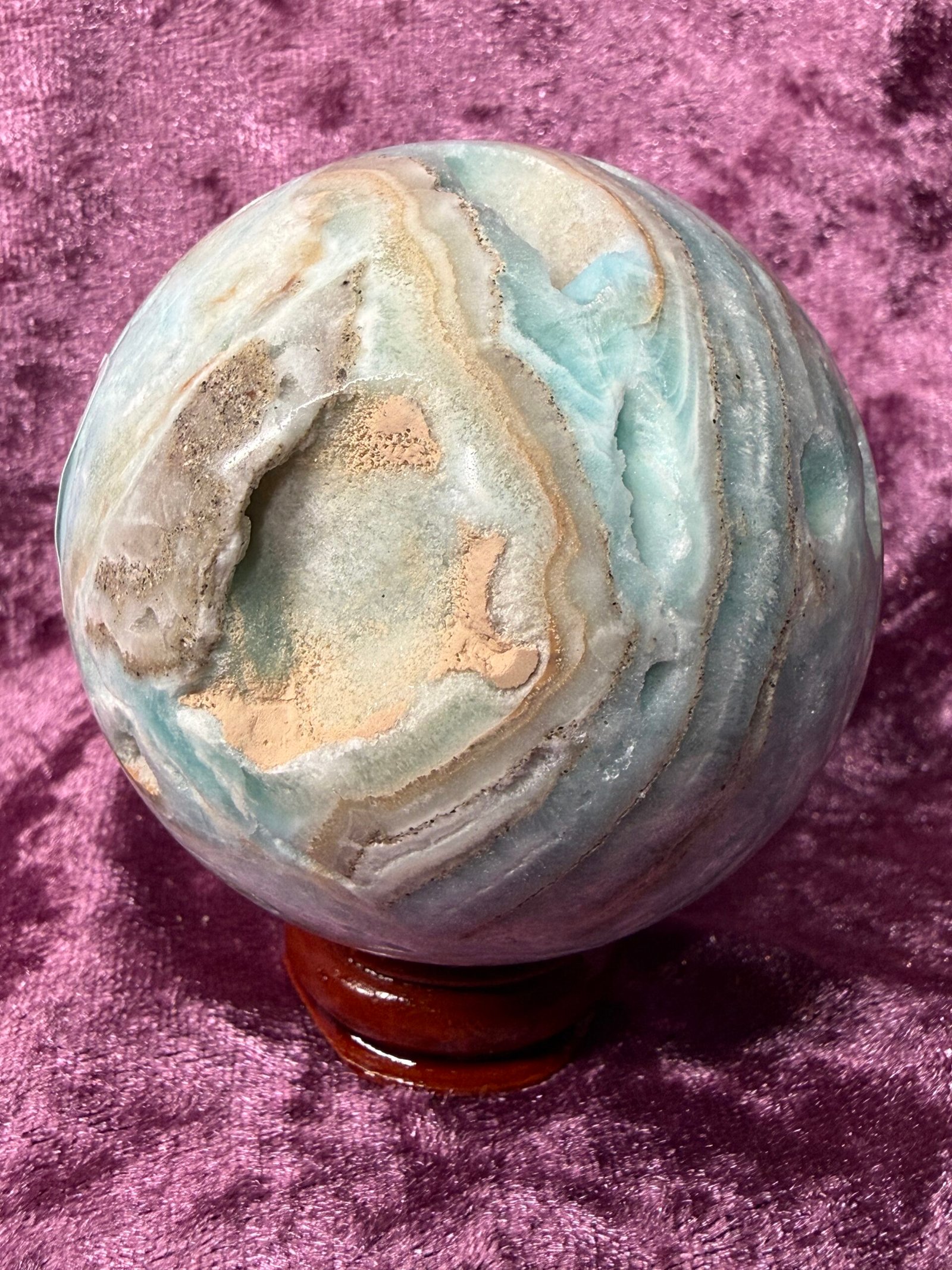Blue Aragonite Sphere - Image 6