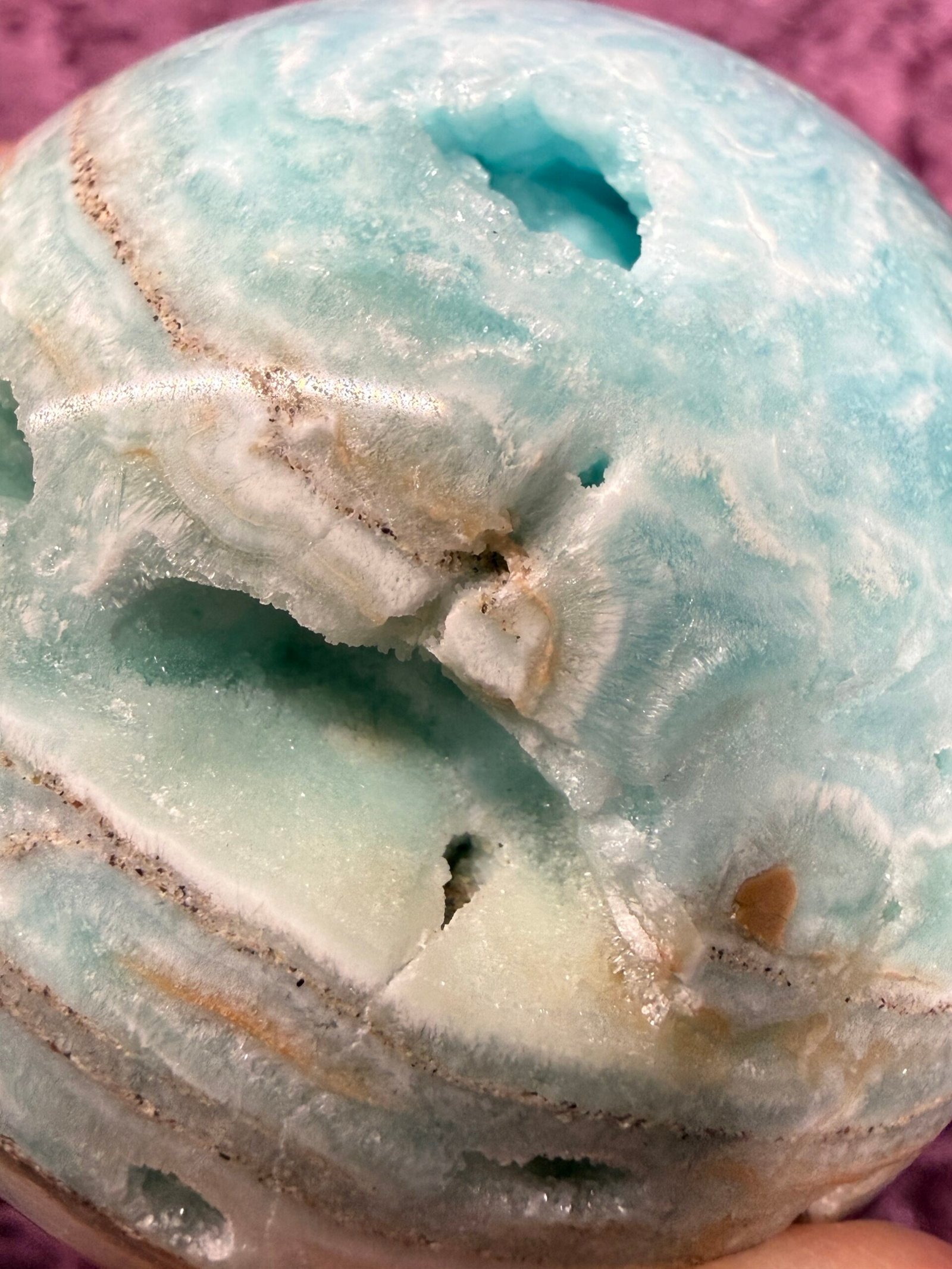 Blue Aragonite Sphere - Image 8
