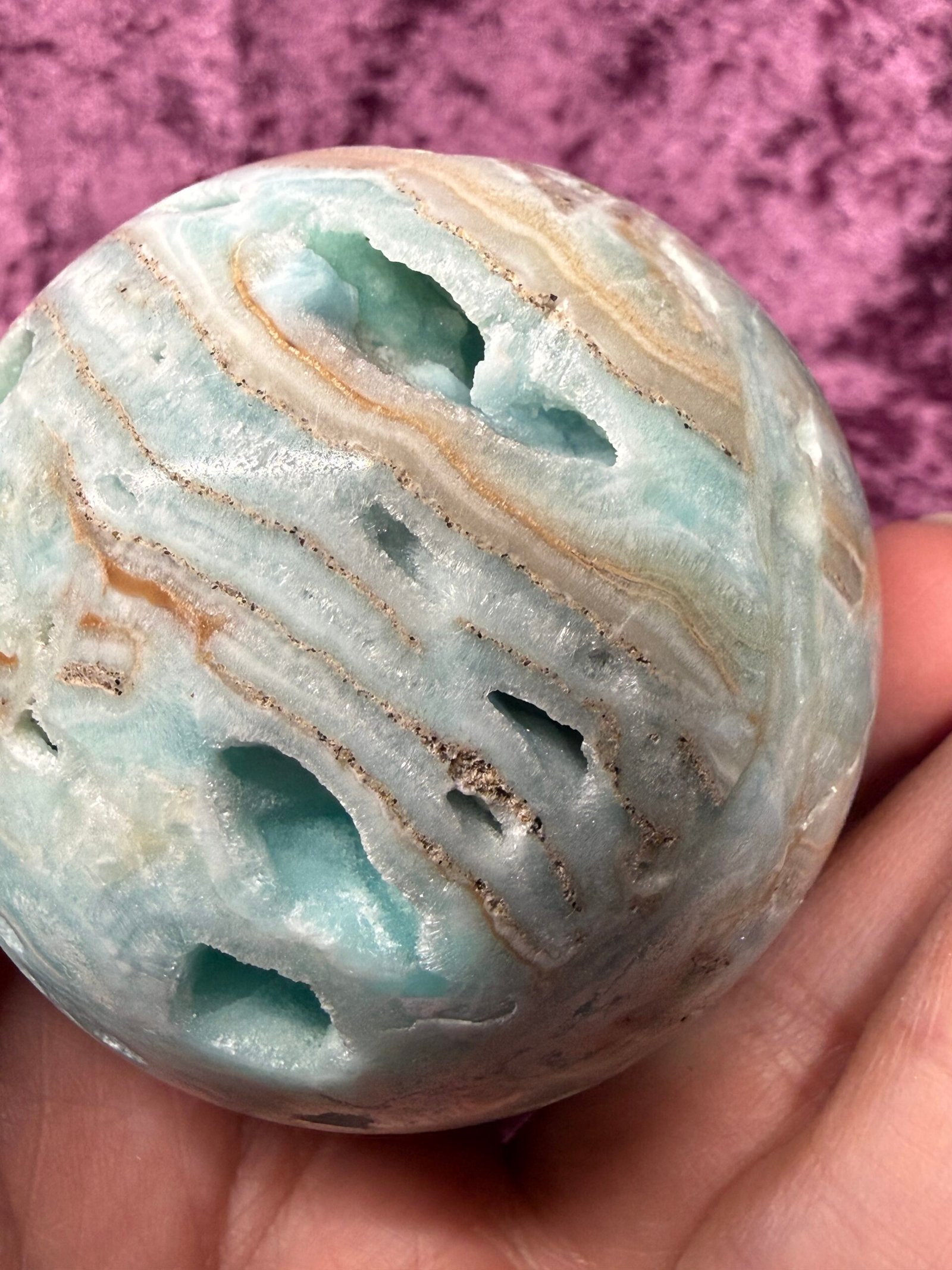 Blue Aragonite Sphere