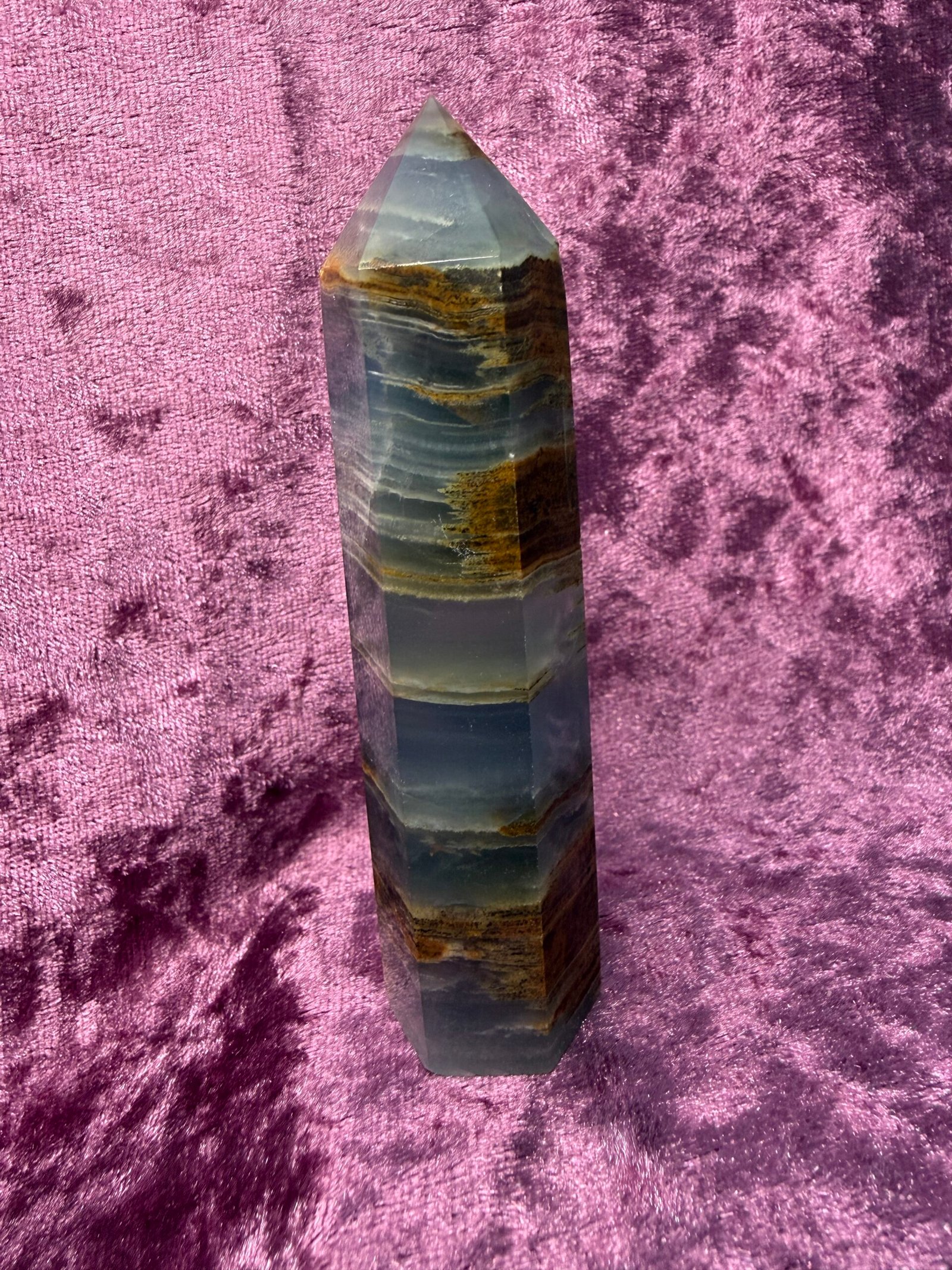 Lemurian Aquatine Calcite Tower-1 - Image 3