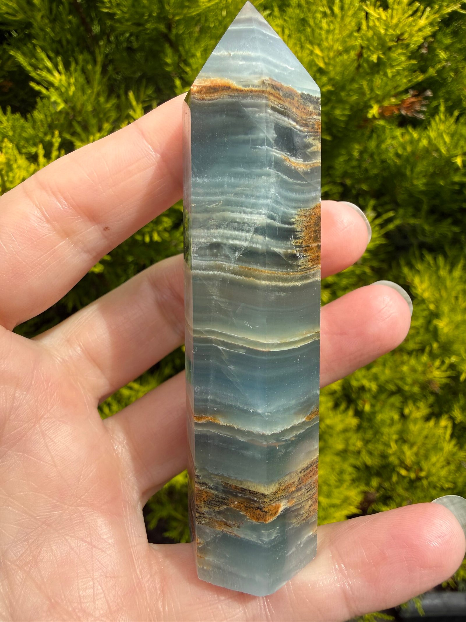 Lemurian Aquatine Calcite Tower-1 - Image 5