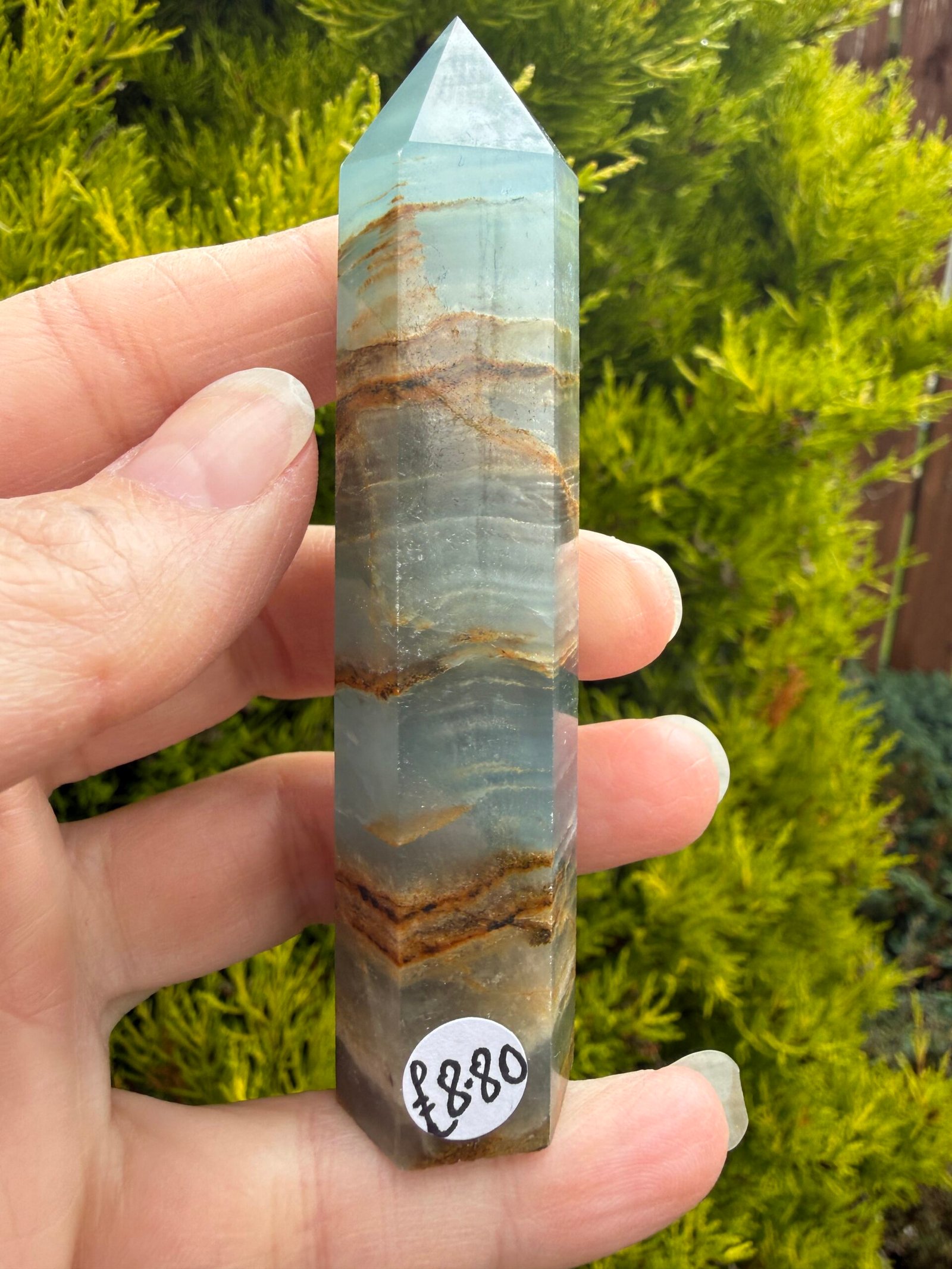 Lemurian Aquatine Calcite Tower - Image 5