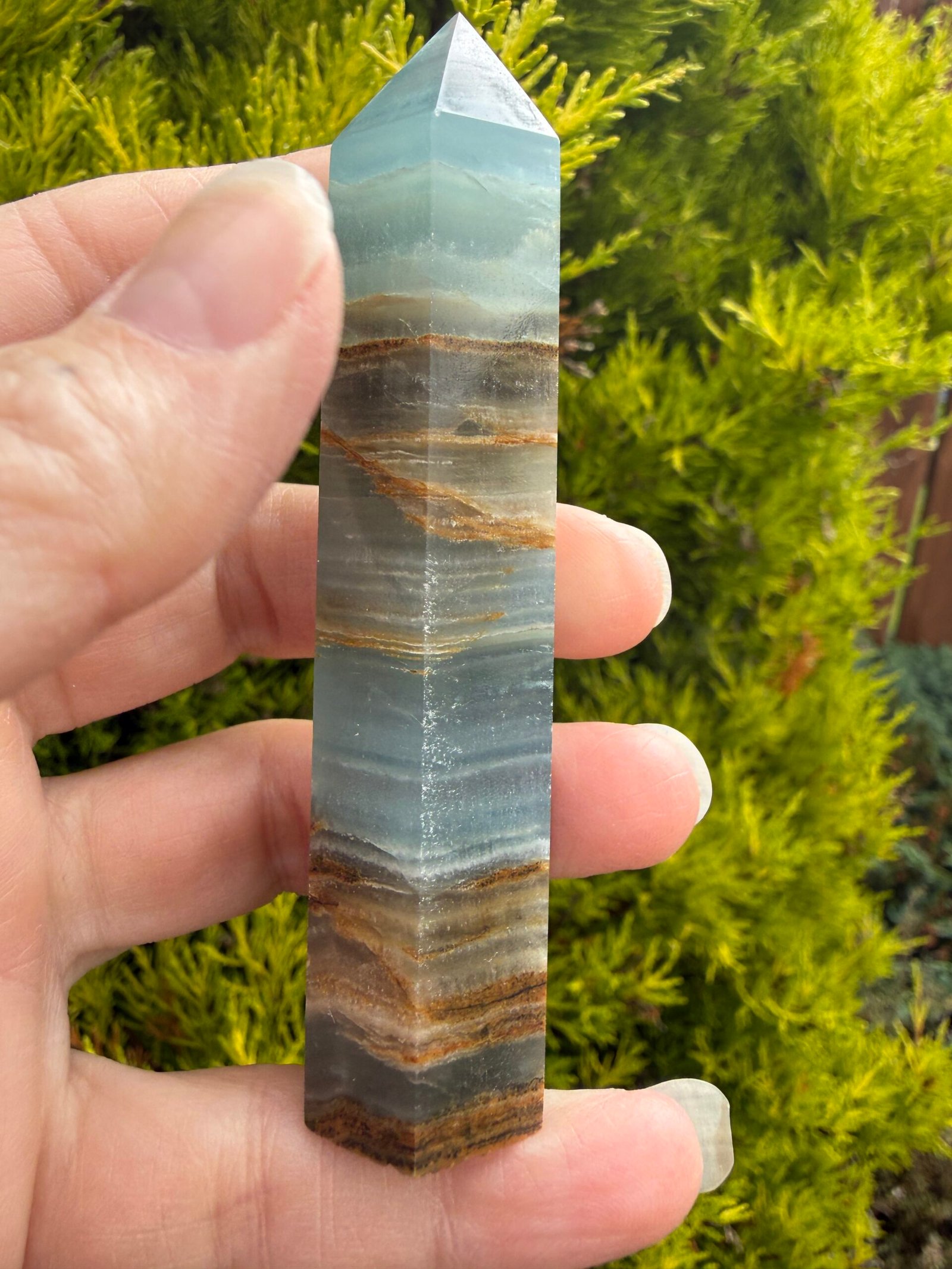 Lemurian Aquatine Calcite Tower - Image 7