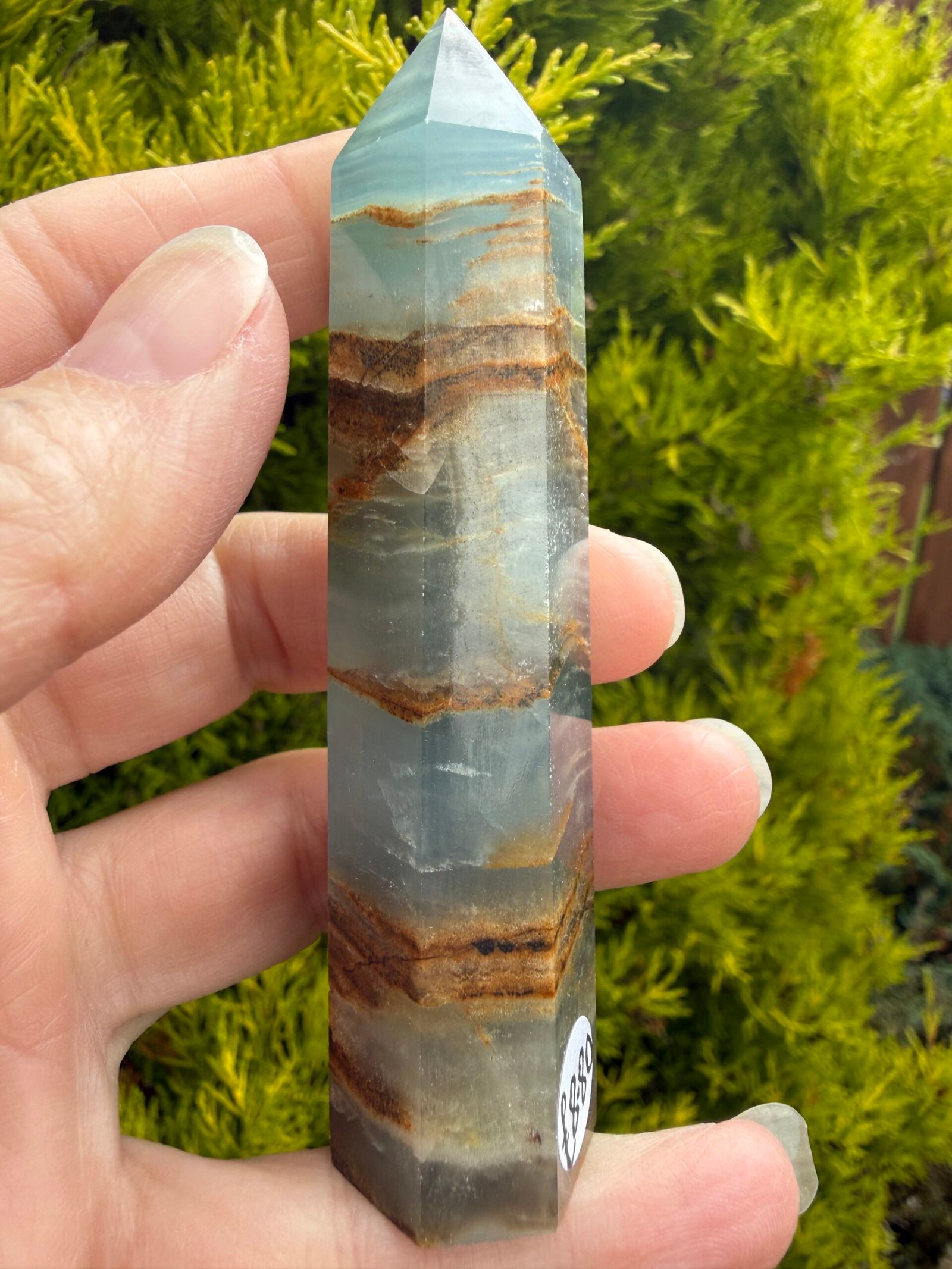 Lemurian Aquatine Calcite Tower - Image 9