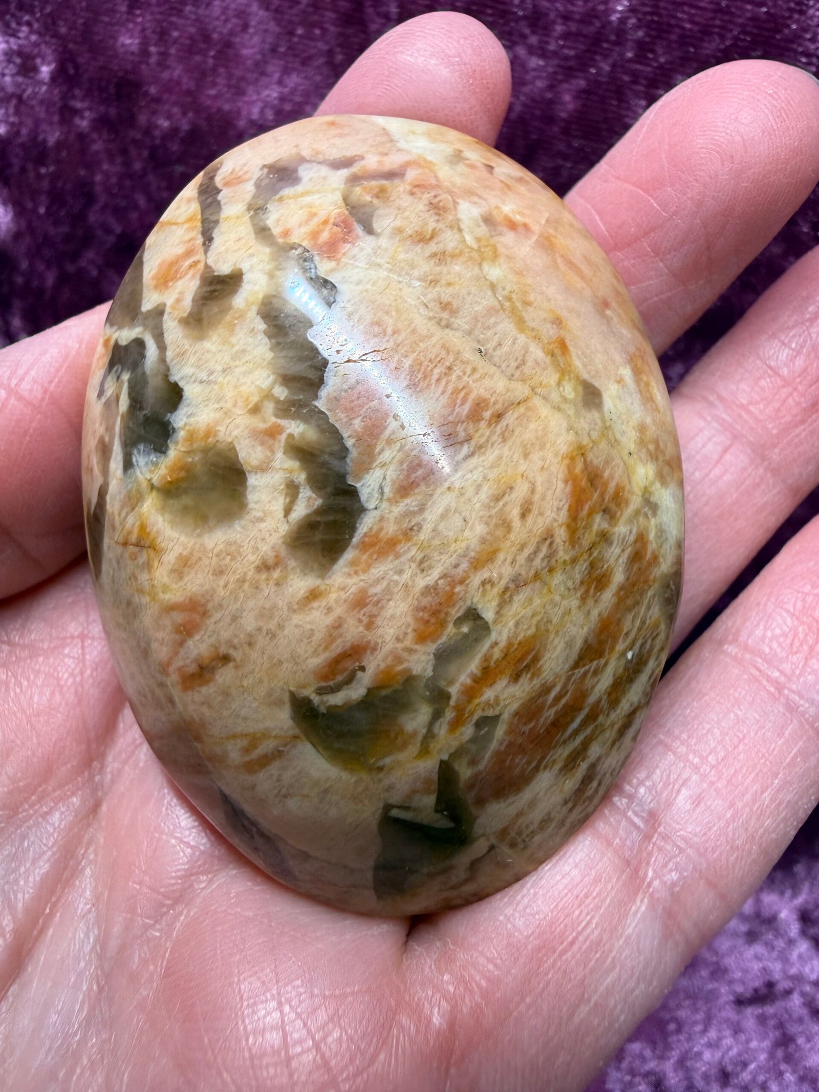 Zebradorite Palm Stone