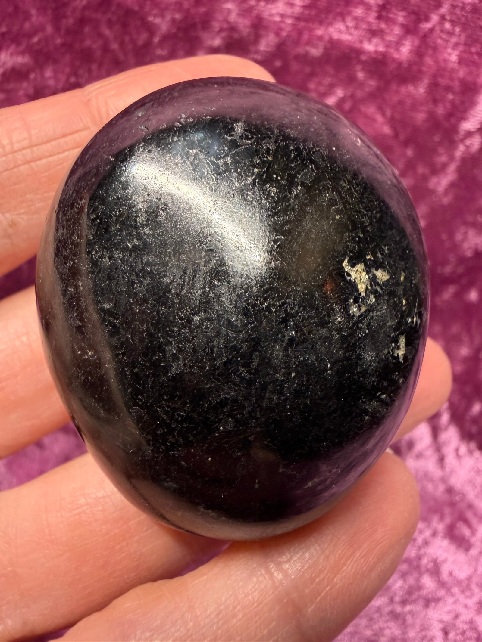 Black Tourmaline Palm Stone
