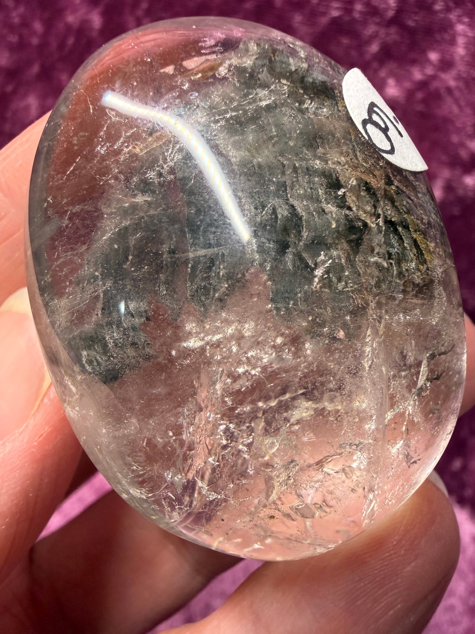 Garden Quartz (Lodolite) Palm Stone - Image 3