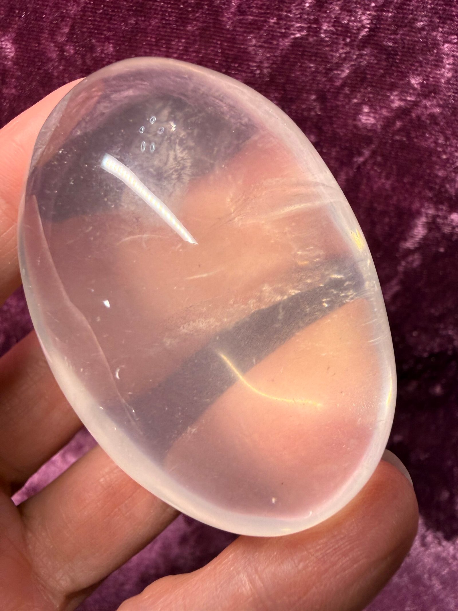 Girosol Quartz Palm Stone