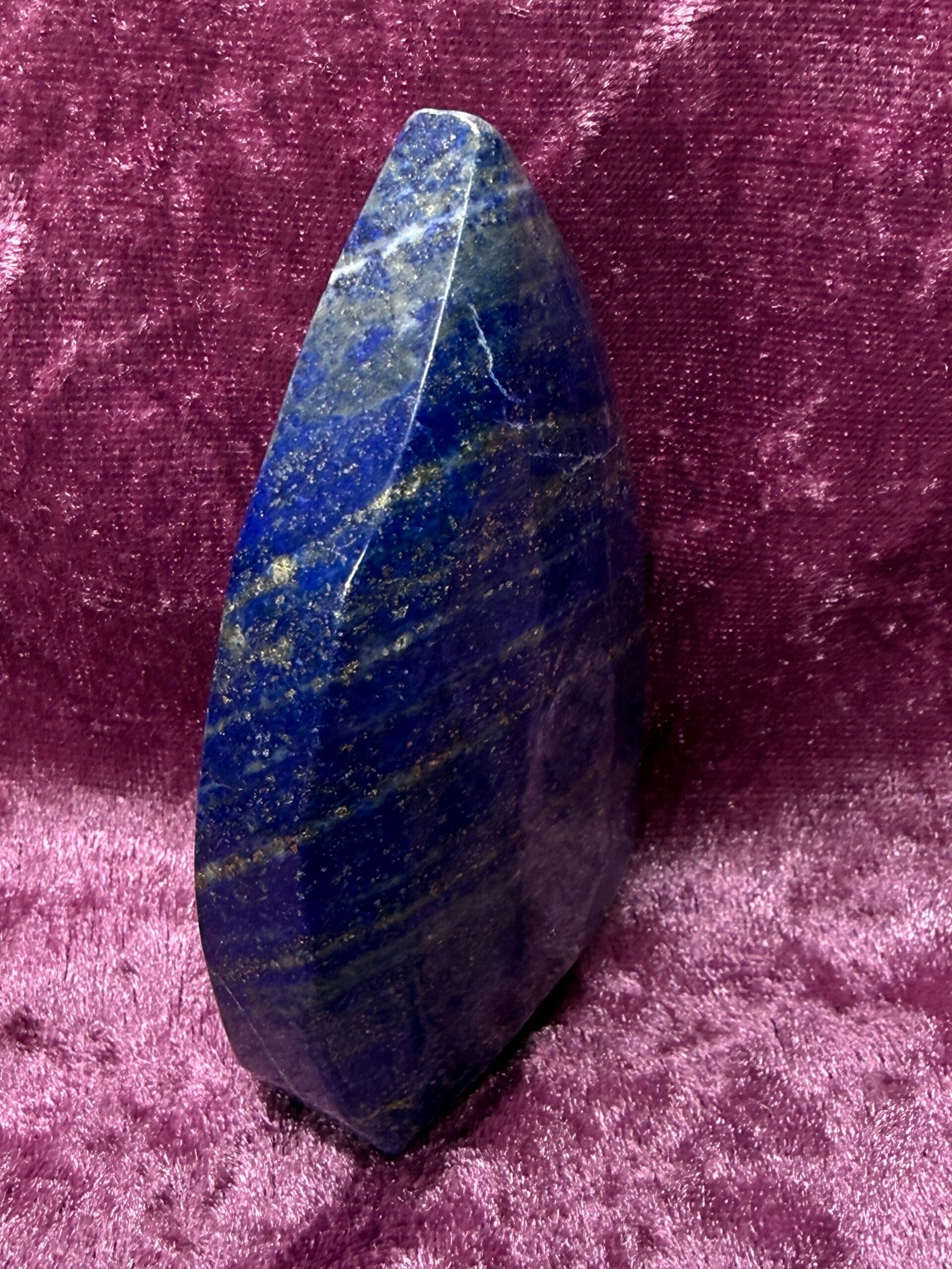 Lapis Lazuli Shield Freeform Carving - Image 7