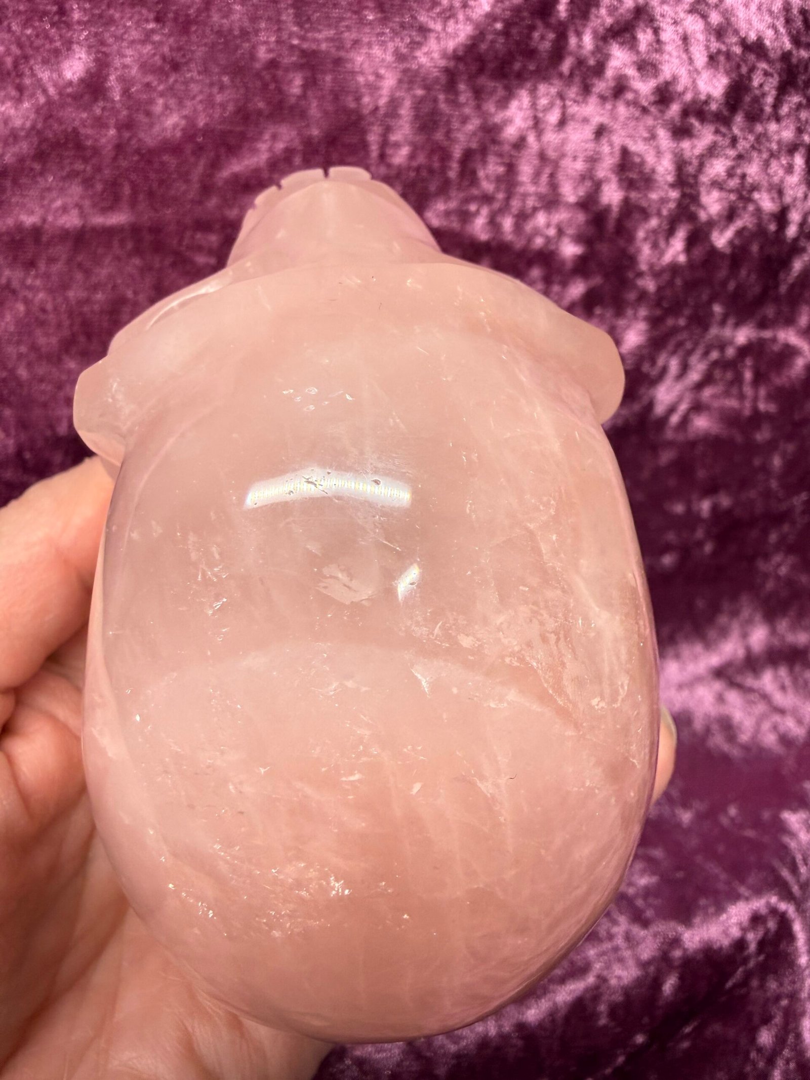 Rose Quartz Skull Carving - Image 7