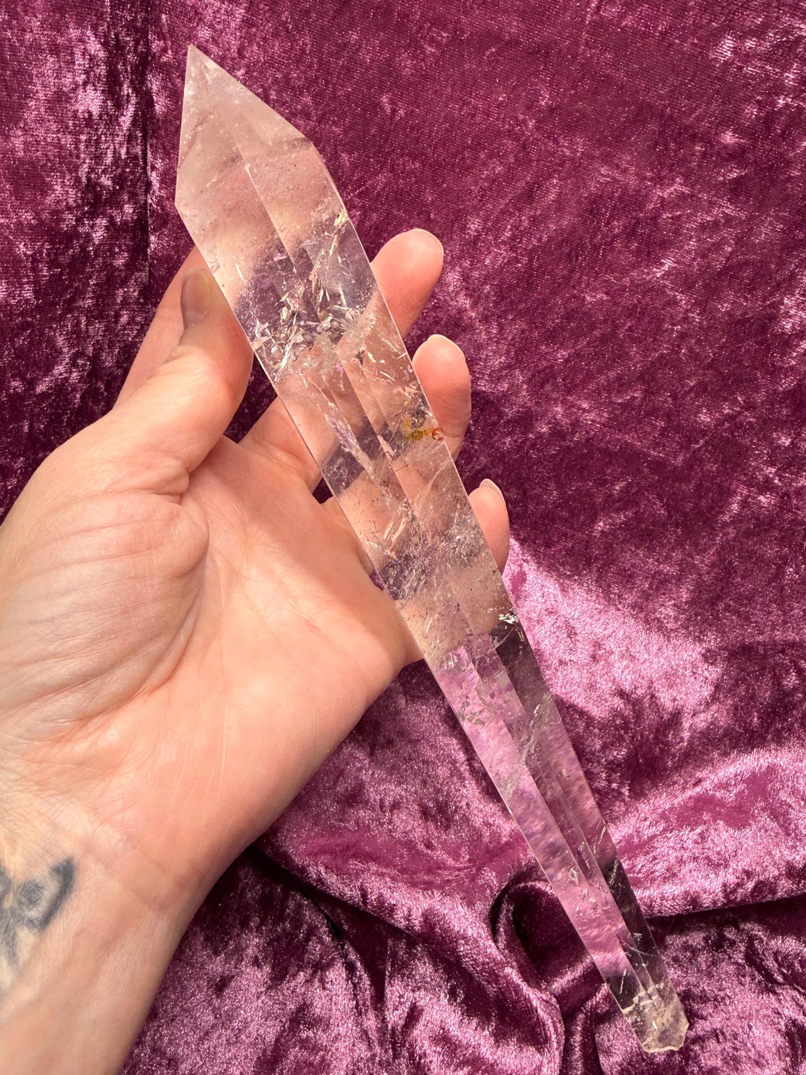Clear Quartz Sceptre on Stand - Image 6