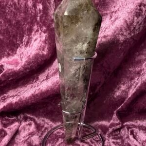 Garden Quartz (Lodolite) Sceptre on Stand