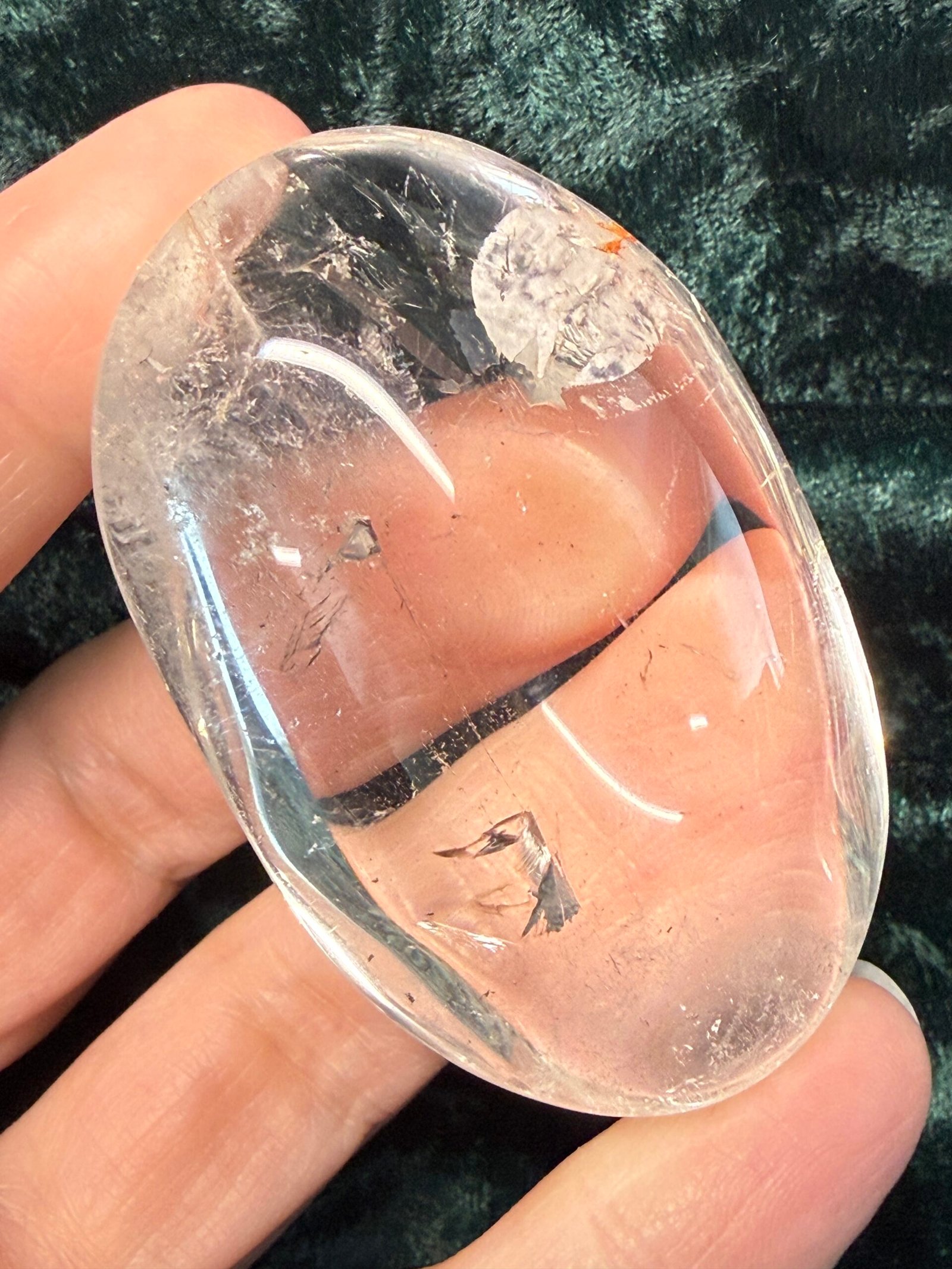 Clear Quartz Palm Stone - Image 4