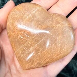 Peach Moonstone Heart