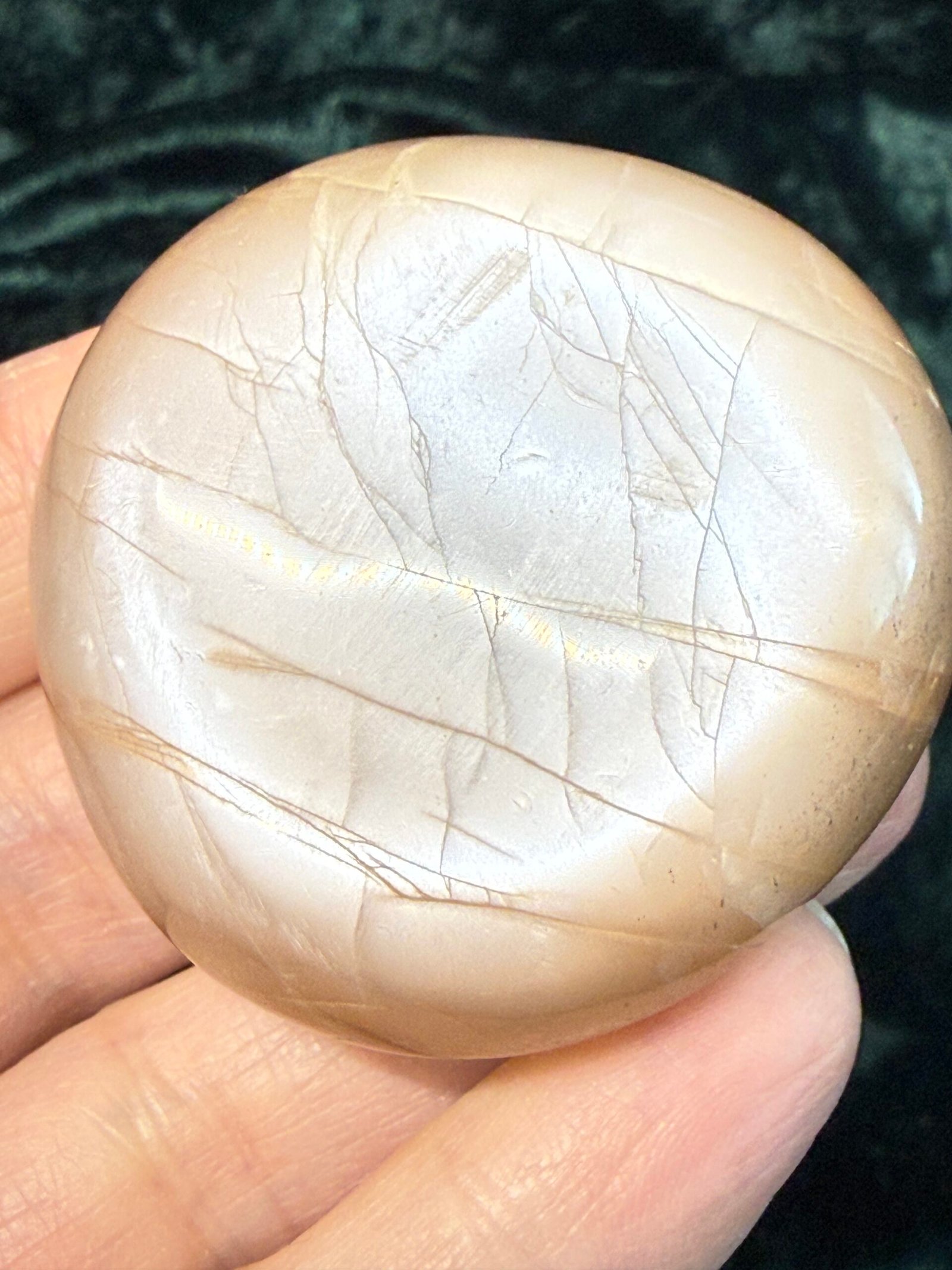 Peach Moonstone Palm Stone - Image 2