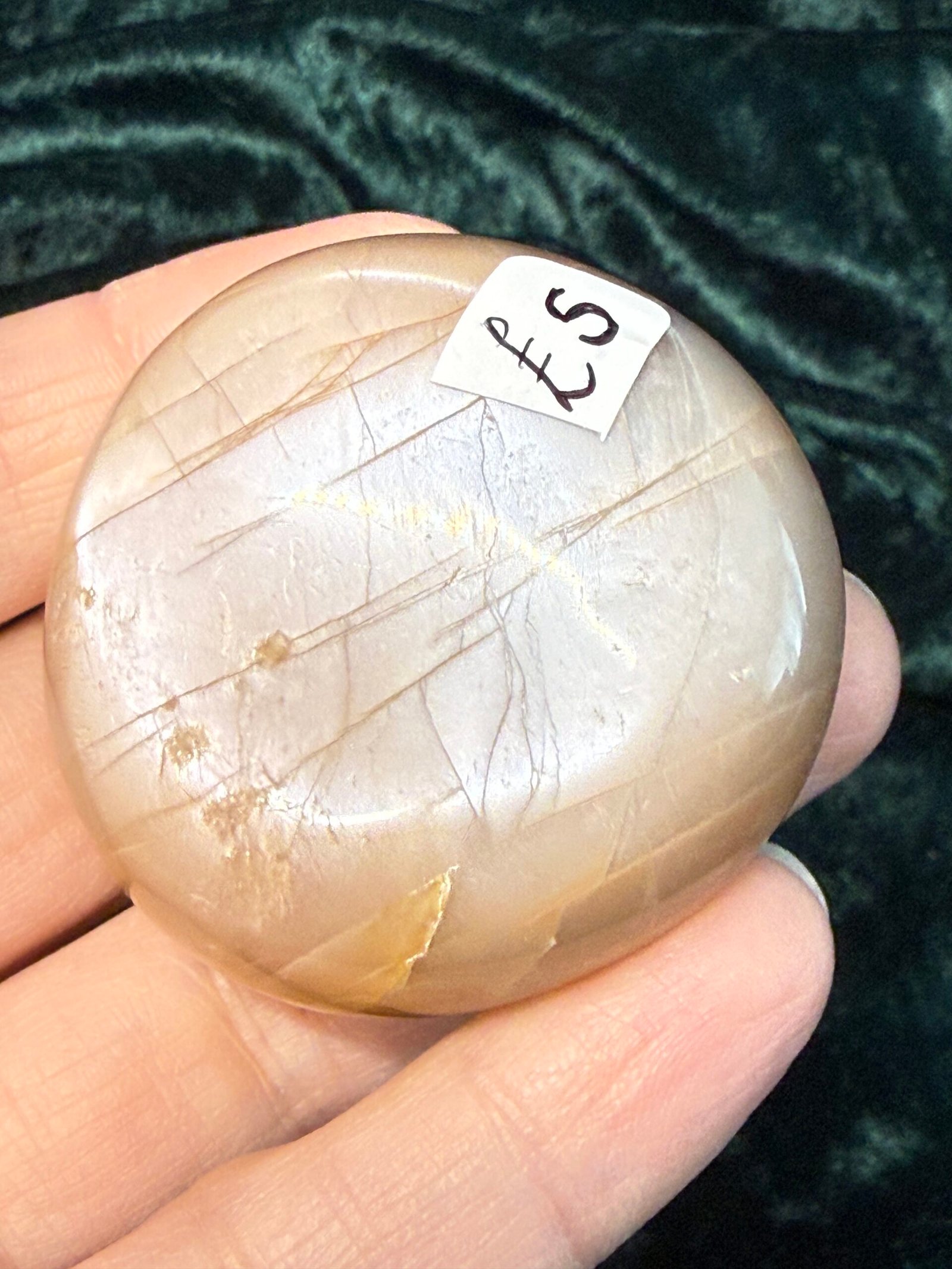 Peach Moonstone Palm Stone - Image 3