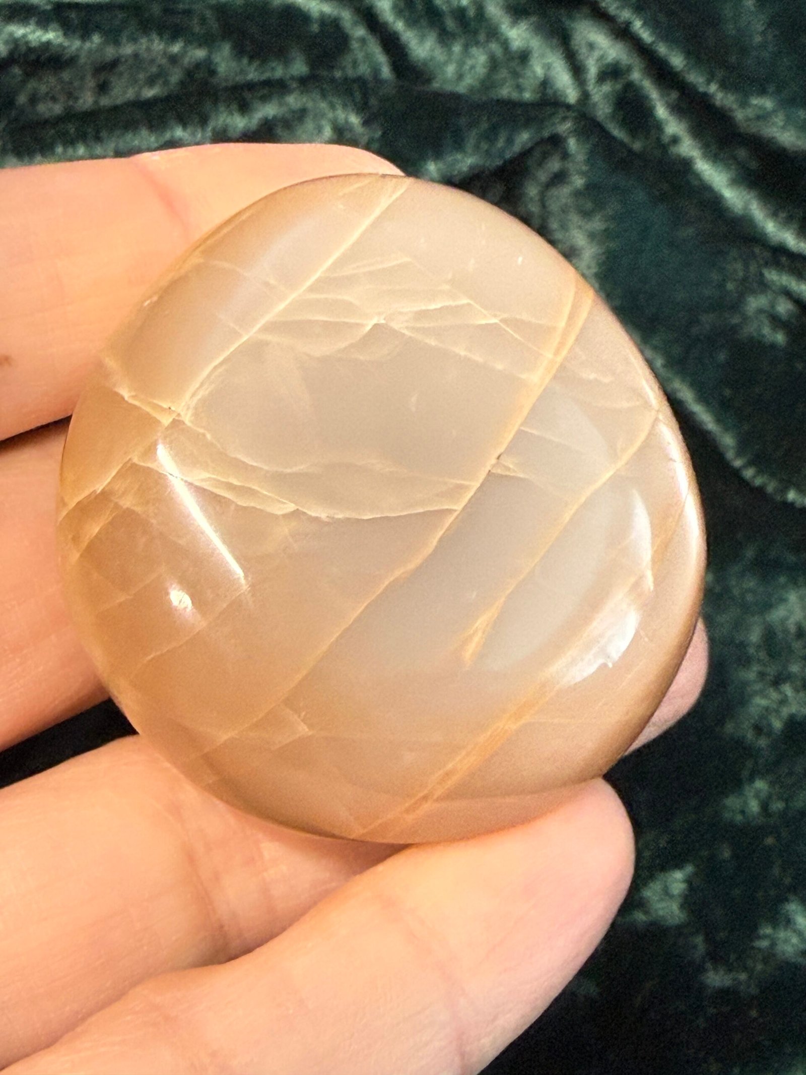Peach Moonstone Palm Stone - Image 4