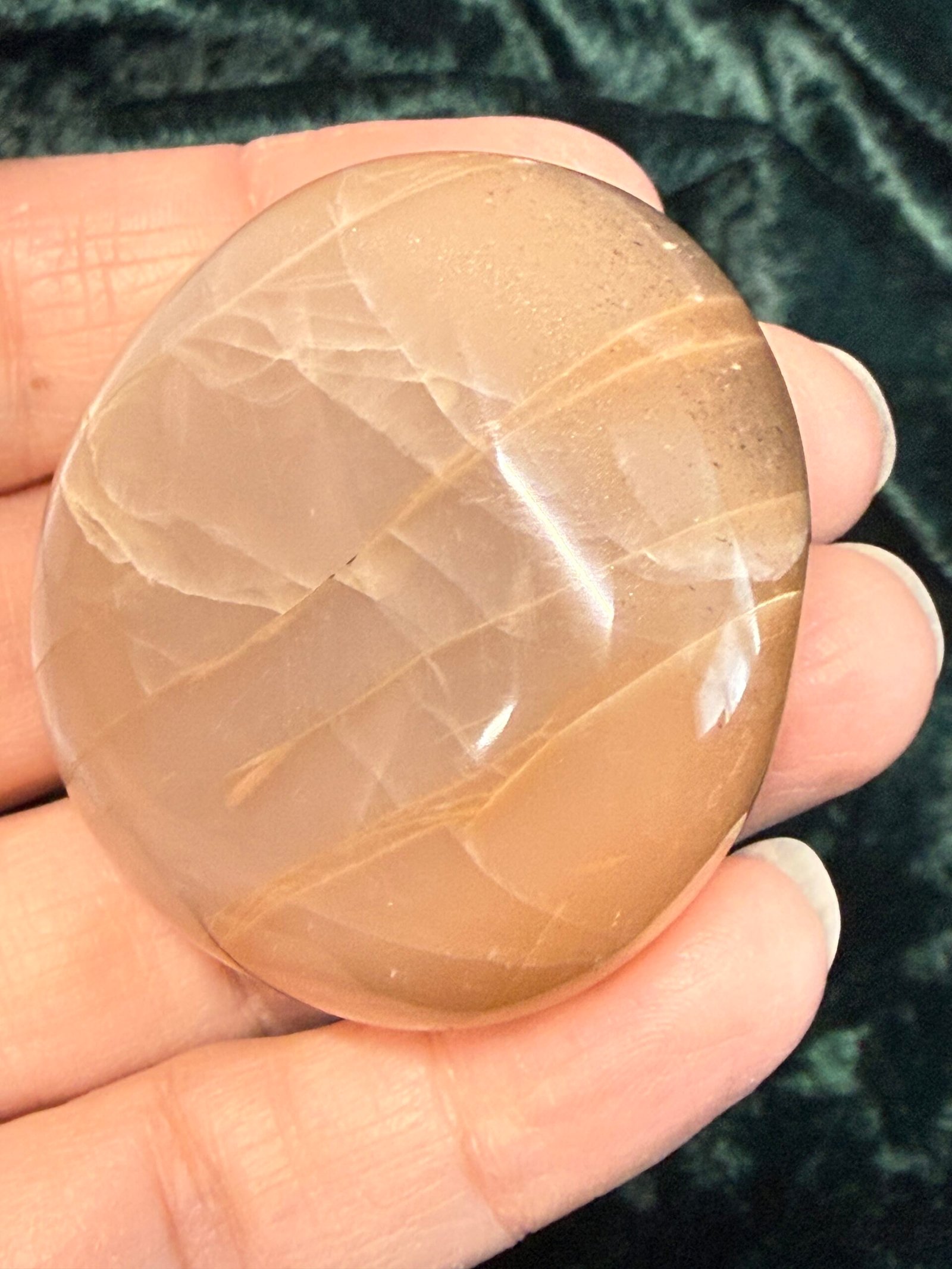 Peach Moonstone Palm Stone - Image 5