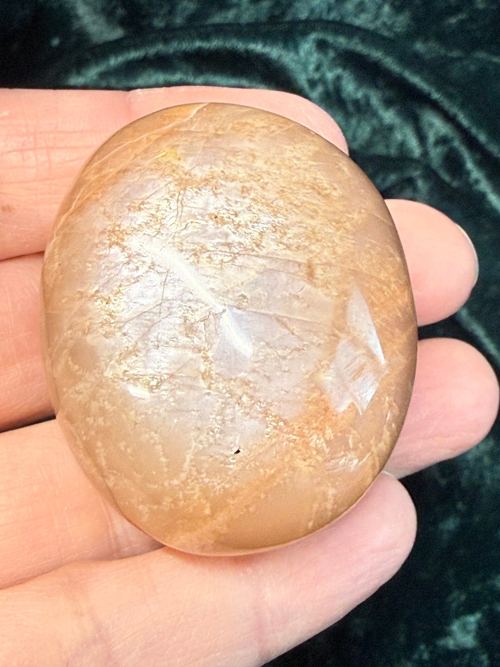 Peach Moonstone Palm Stone - Image 2