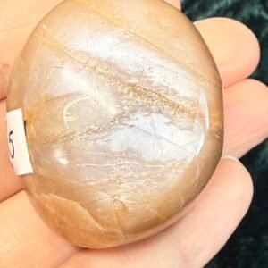 Peach Moonstone Palm Stone
