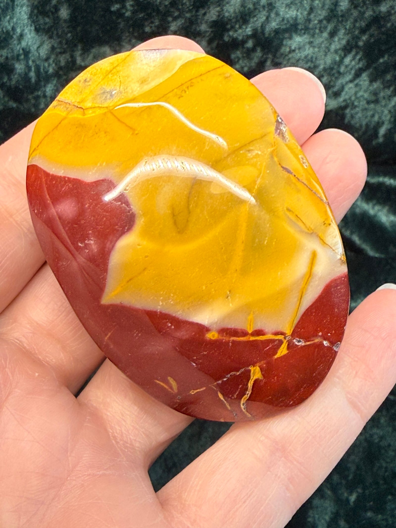 Mookaite Jasper Palm Stone - Image 3