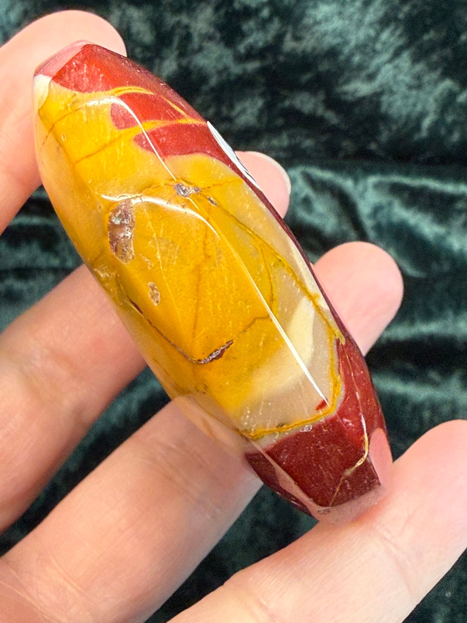 Mookaite Jasper Palm Stone - Image 6