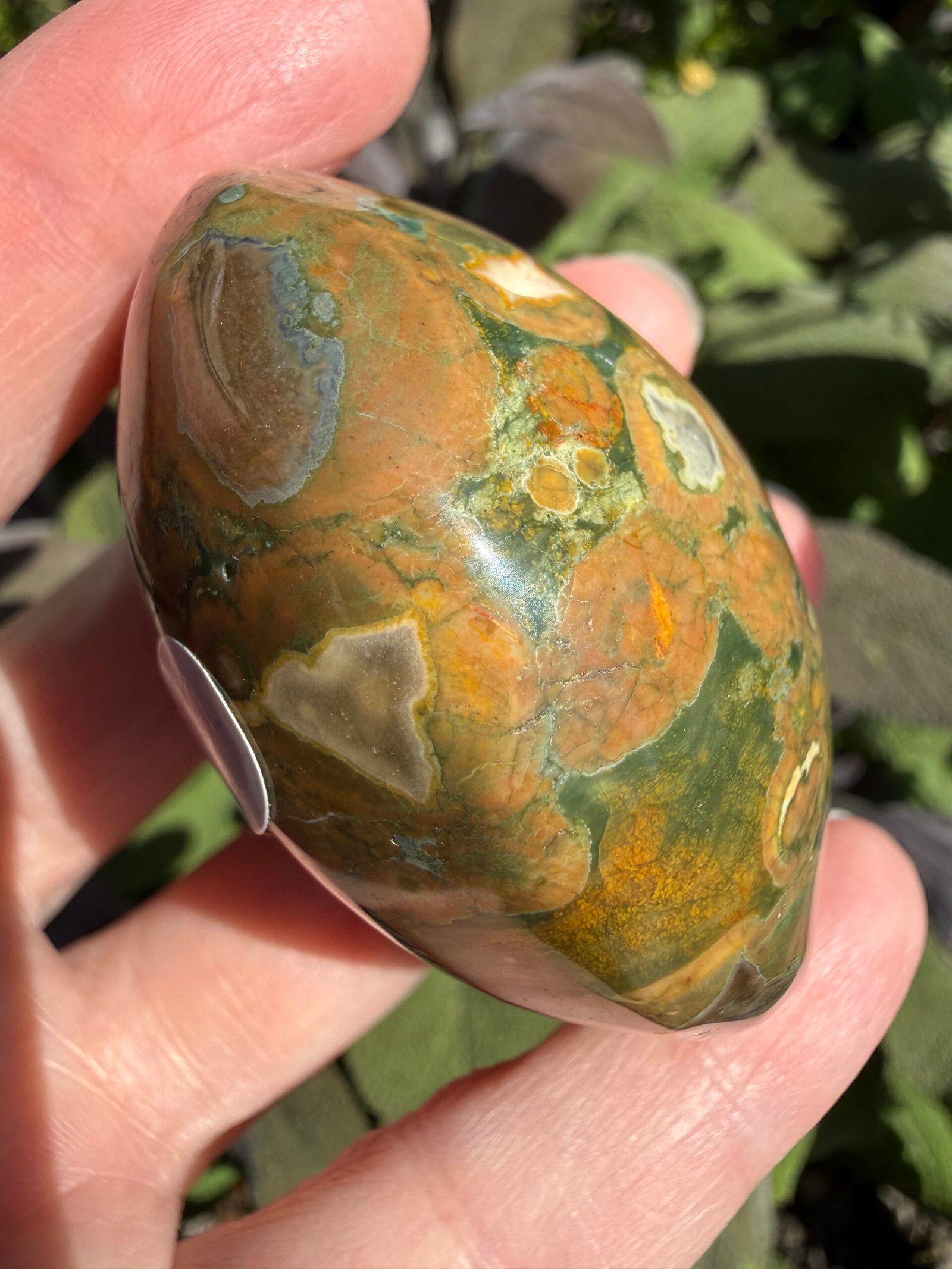 Rainforest Rhyolite Palm Stone - Image 5