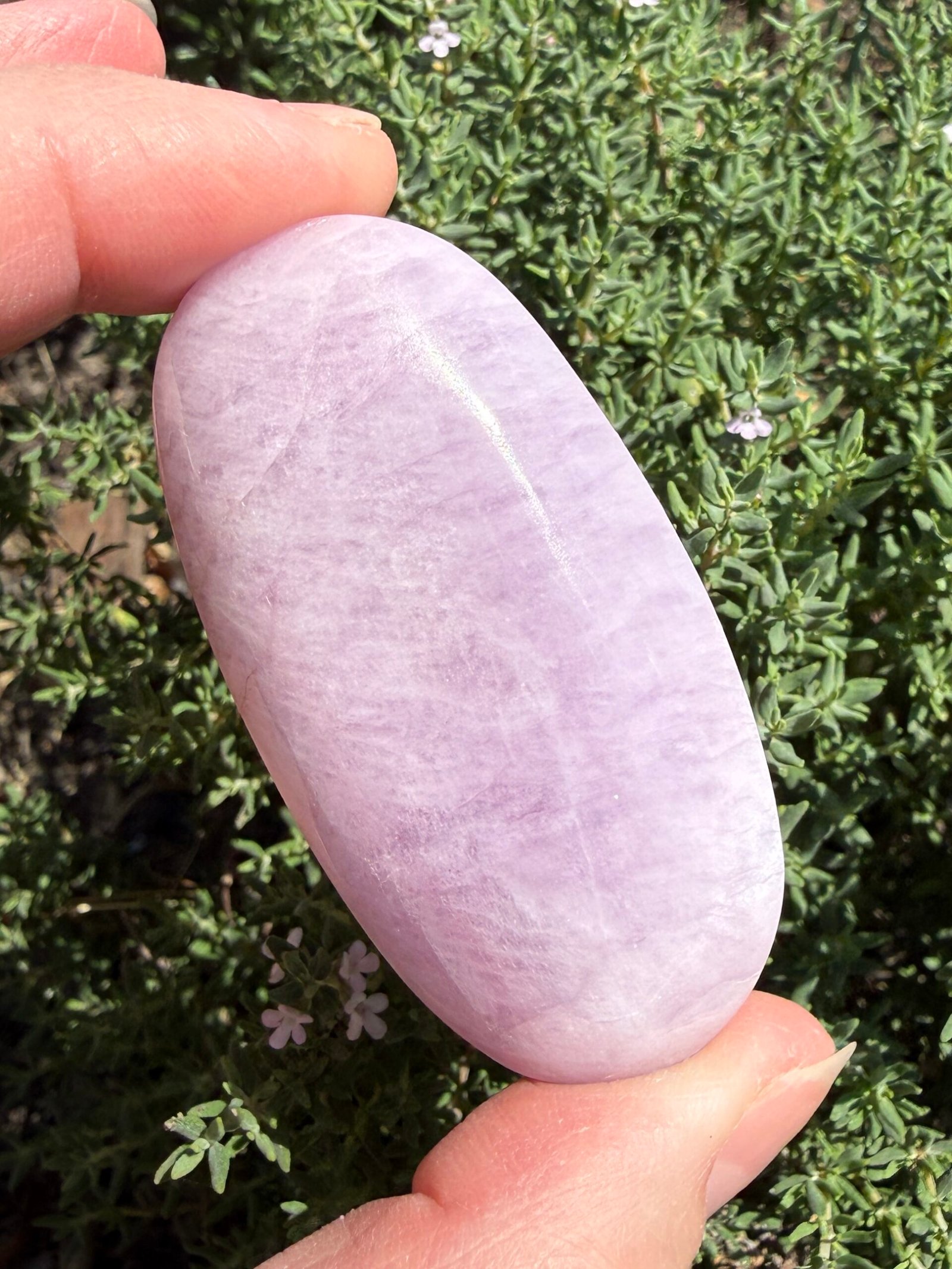 Kunzite Palm Stone