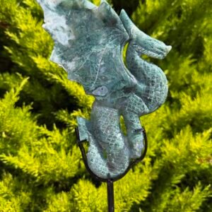 Moss Agate Dragon on Custom Stand
