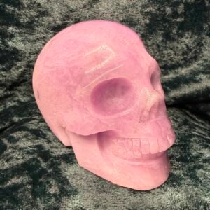 Kunzite Skull Carving