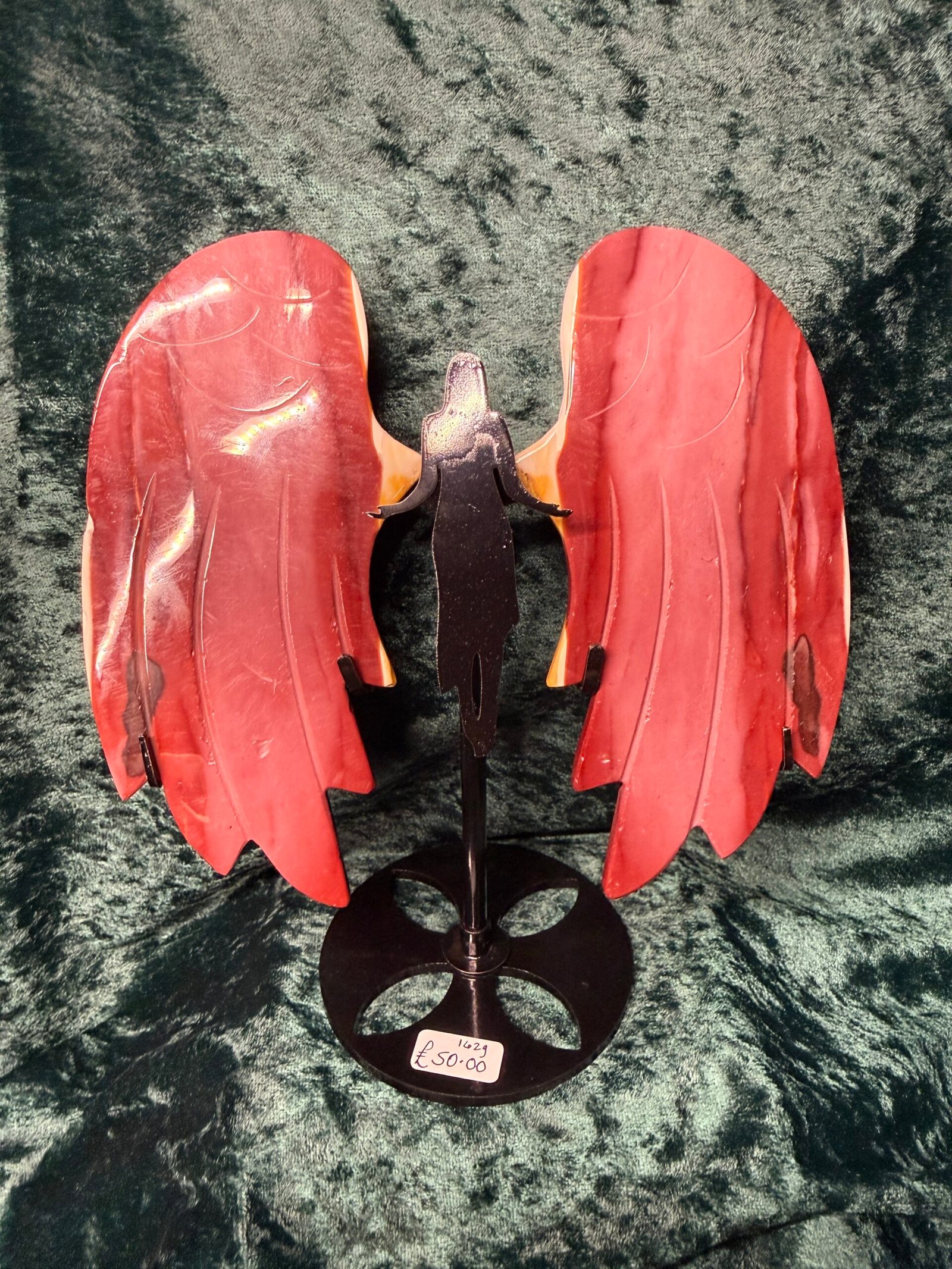 Mookaite Angel Wings on Stand