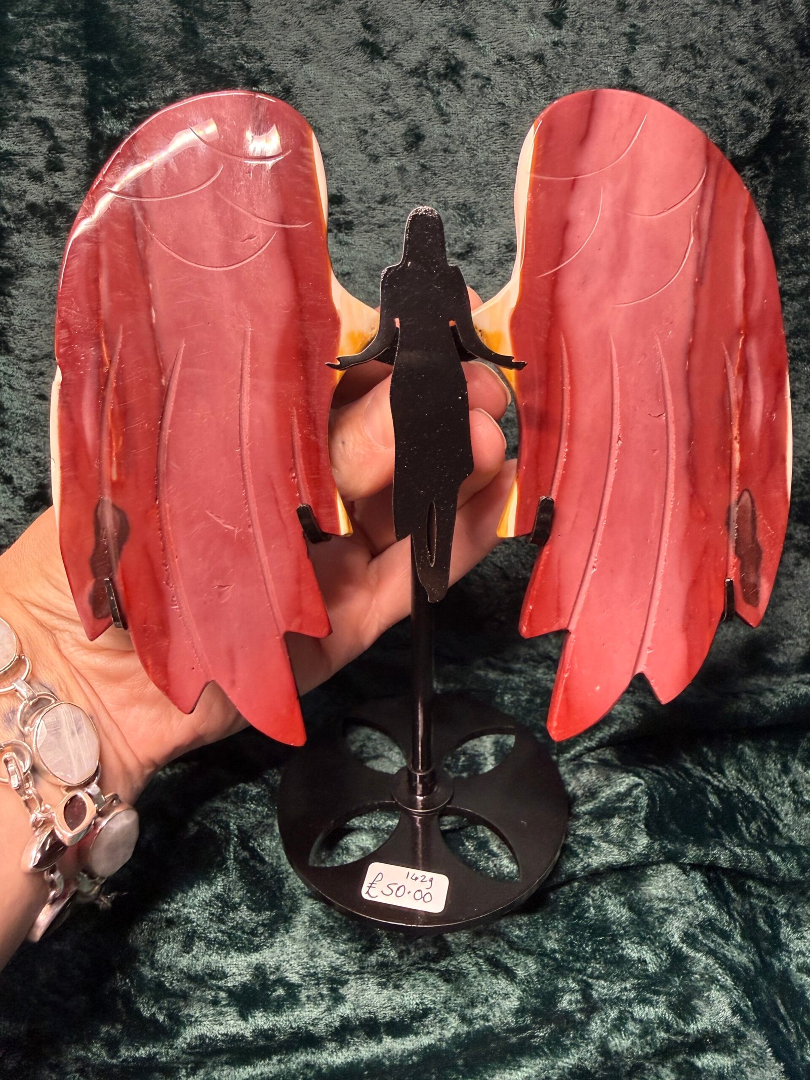 Mookaite Angel Wings on Stand - Image 6