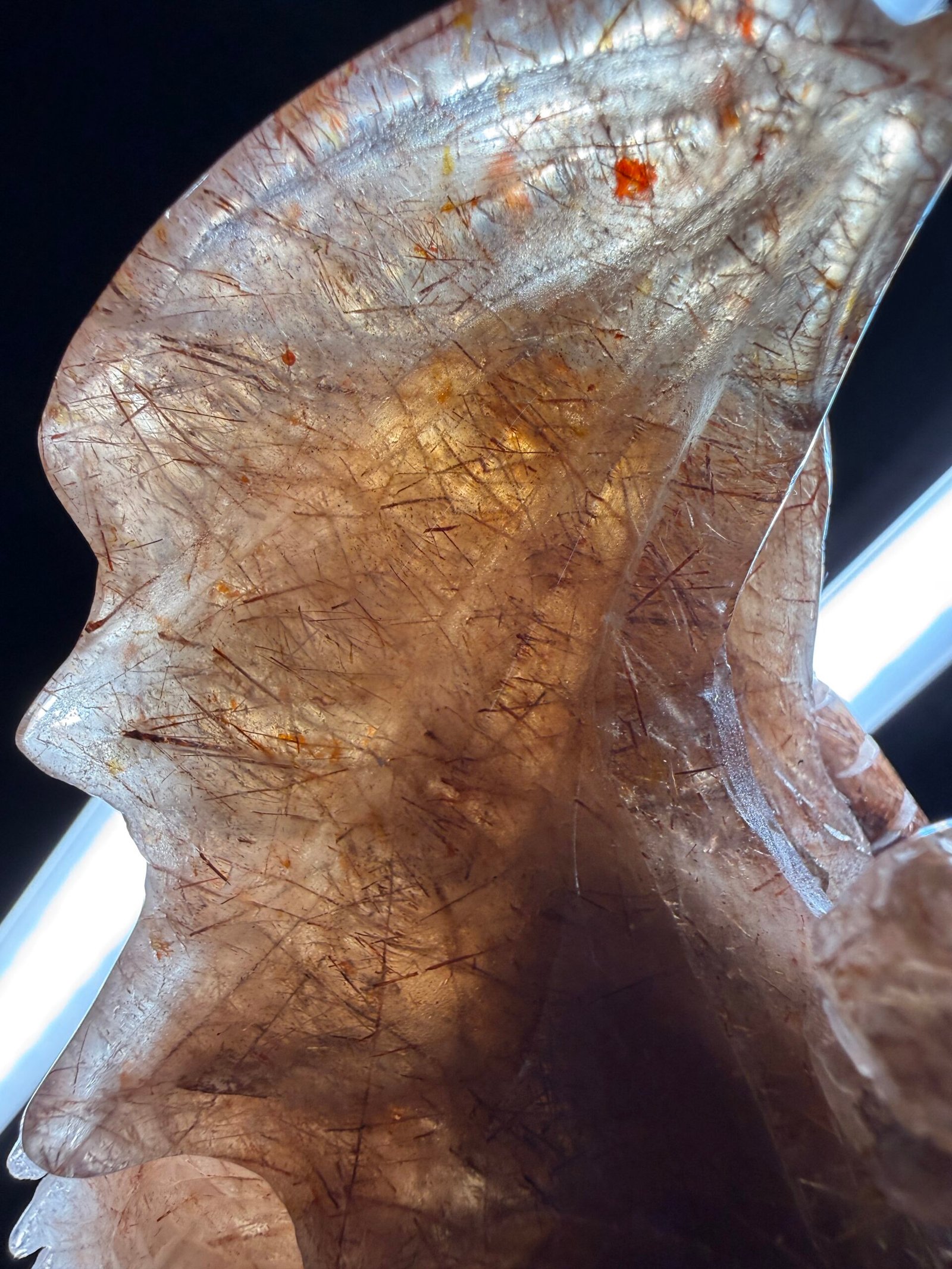 Copper Rutile Quartz Dragon Carving - Image 6