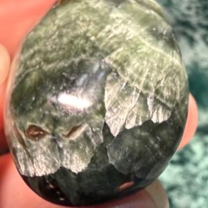 Seraphinite Palm Stone