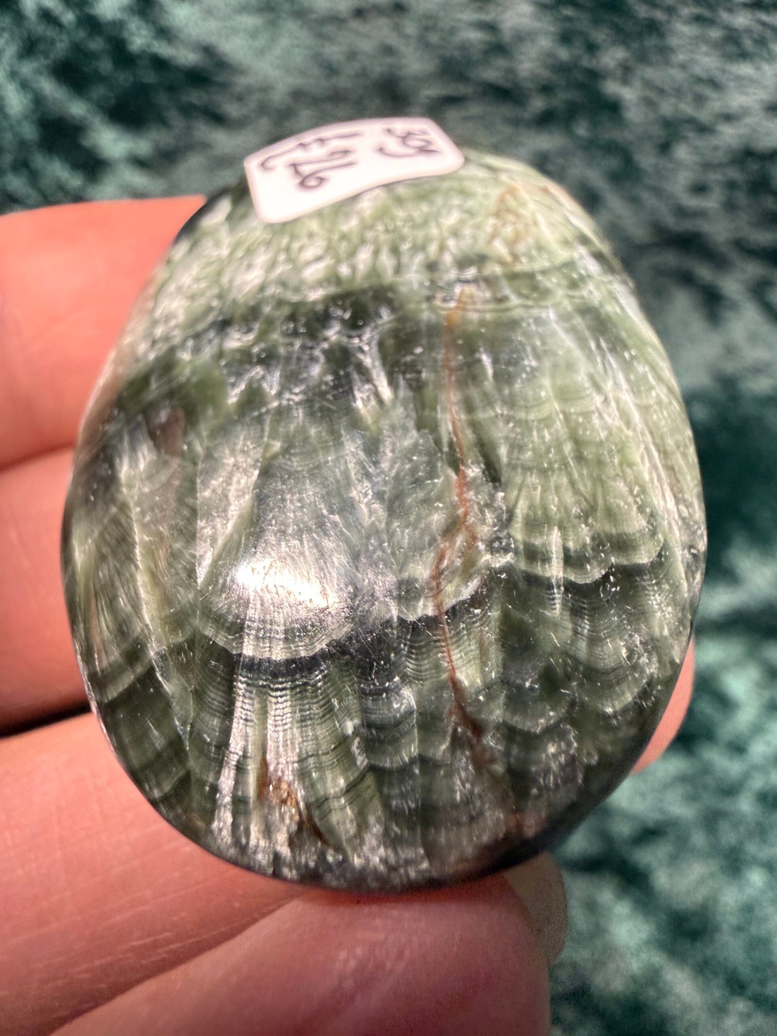 Seraphinite Palm Stone - Image 5
