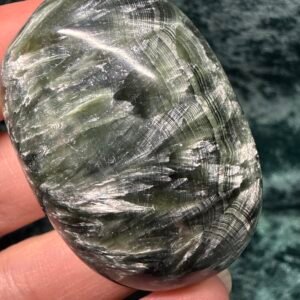 Seraphinite Palm Stone