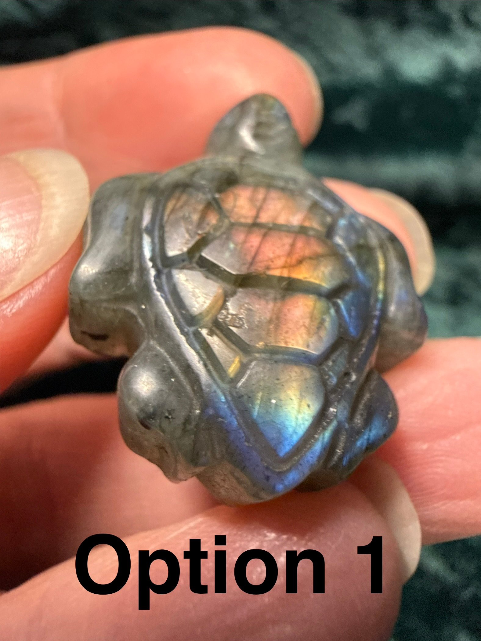 Labradorite Turtle Carving - Image 2