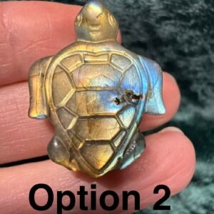 Labradorite Turtle Carving
