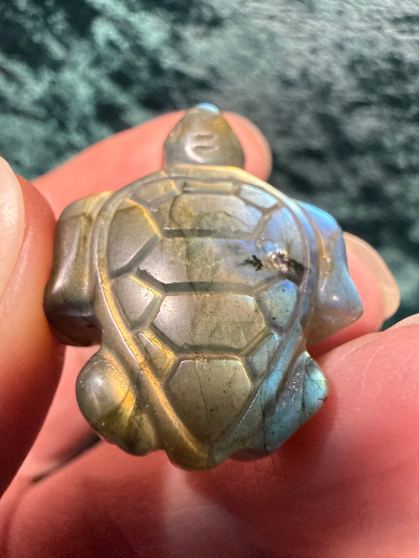 Labradorite Turtle Carving - Image 7