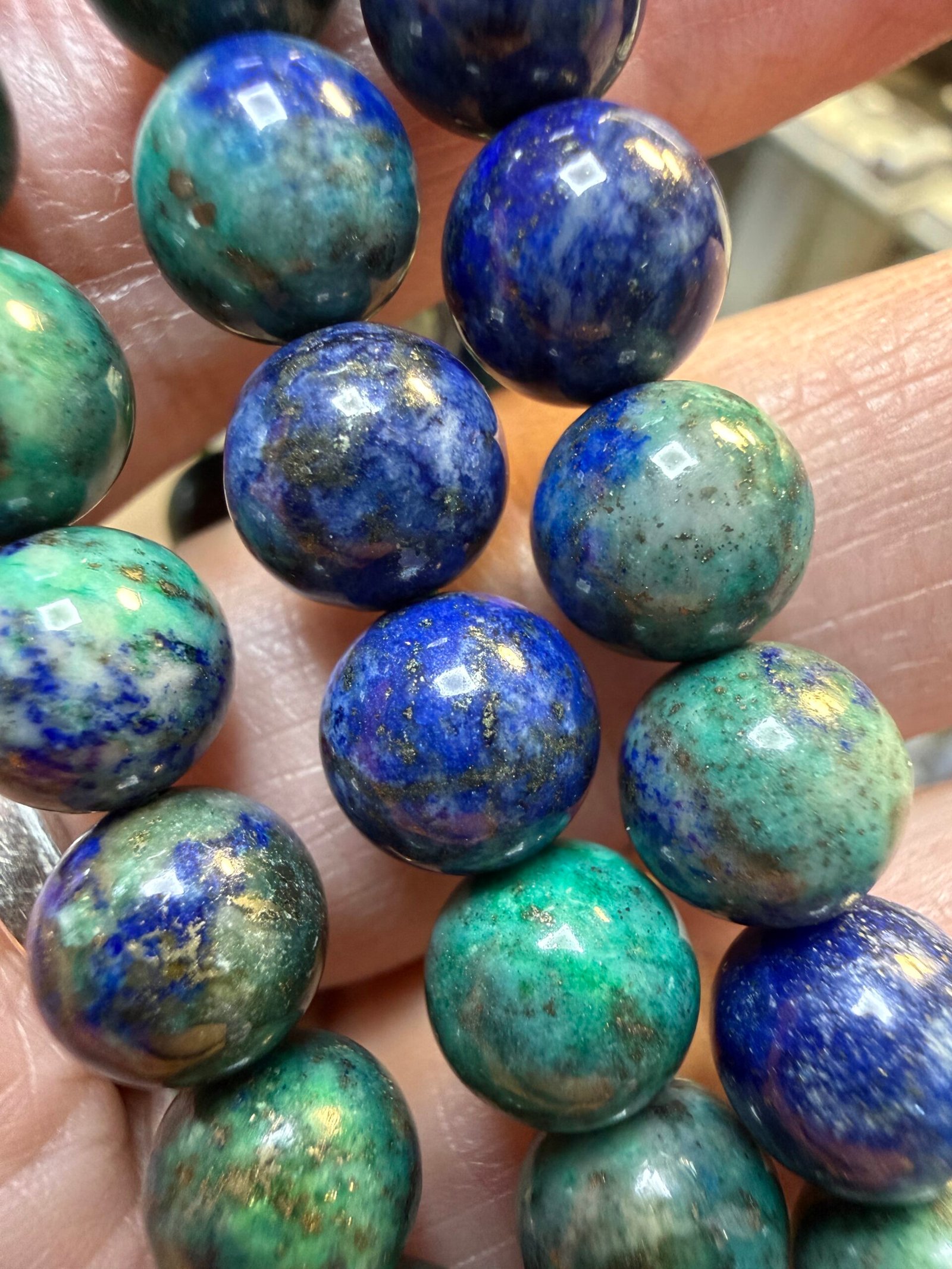 Azurite 8mm Bead Bracelet - Image 4
