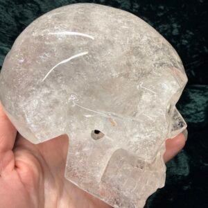 Hand Carved Clear Quartz Skull Carving