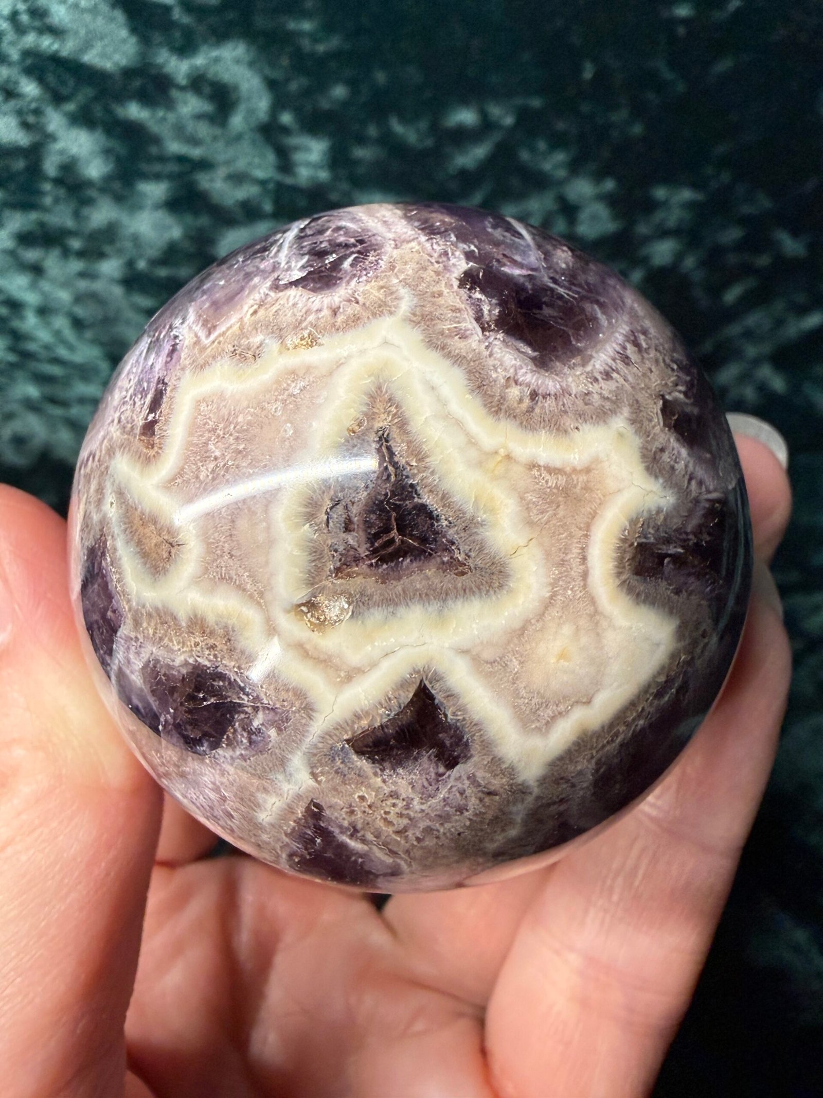 Chevron (Dream) Amethyst Sphere