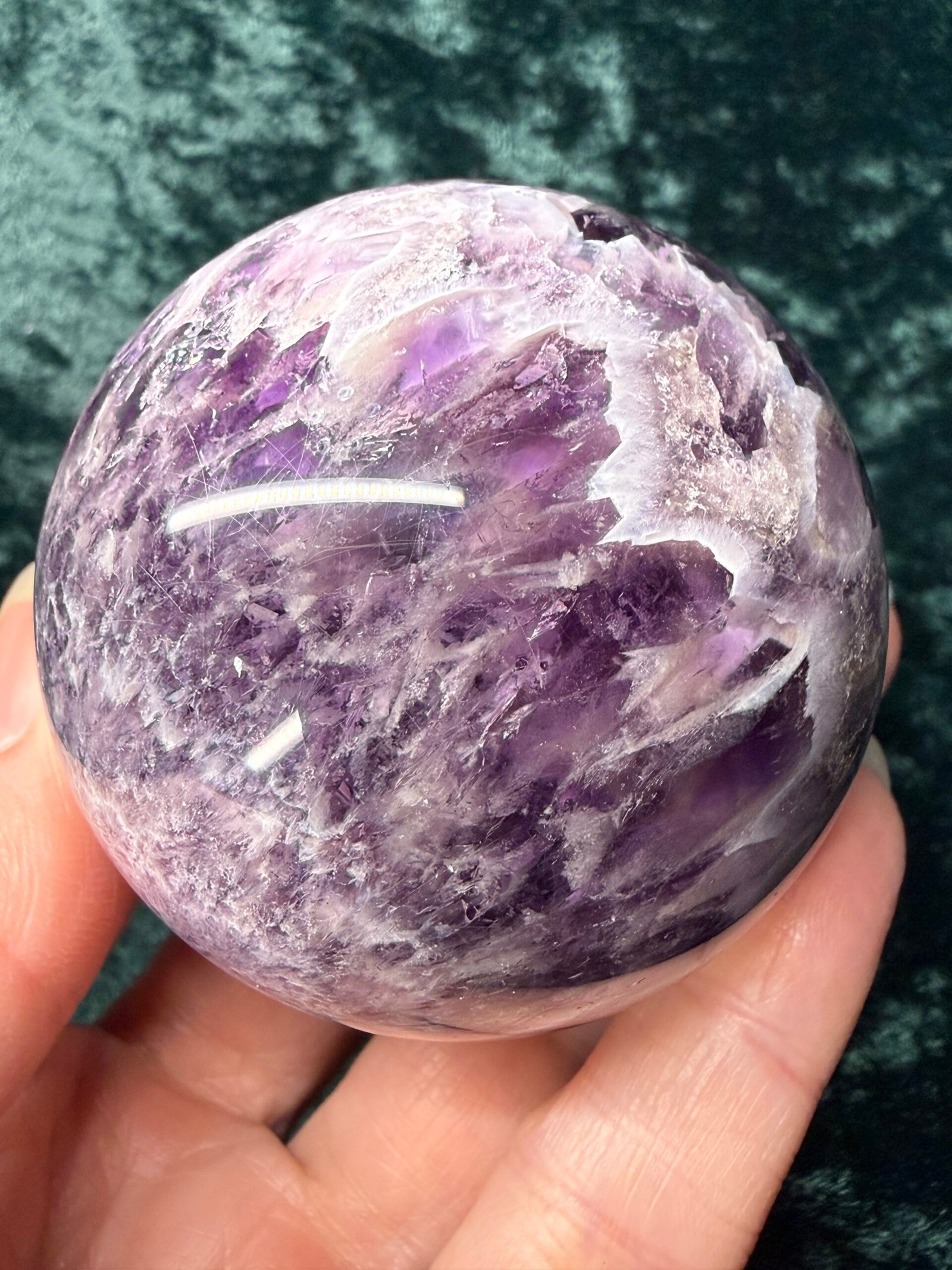 Chevron (Dream) Amethyst Sphere - Image 8