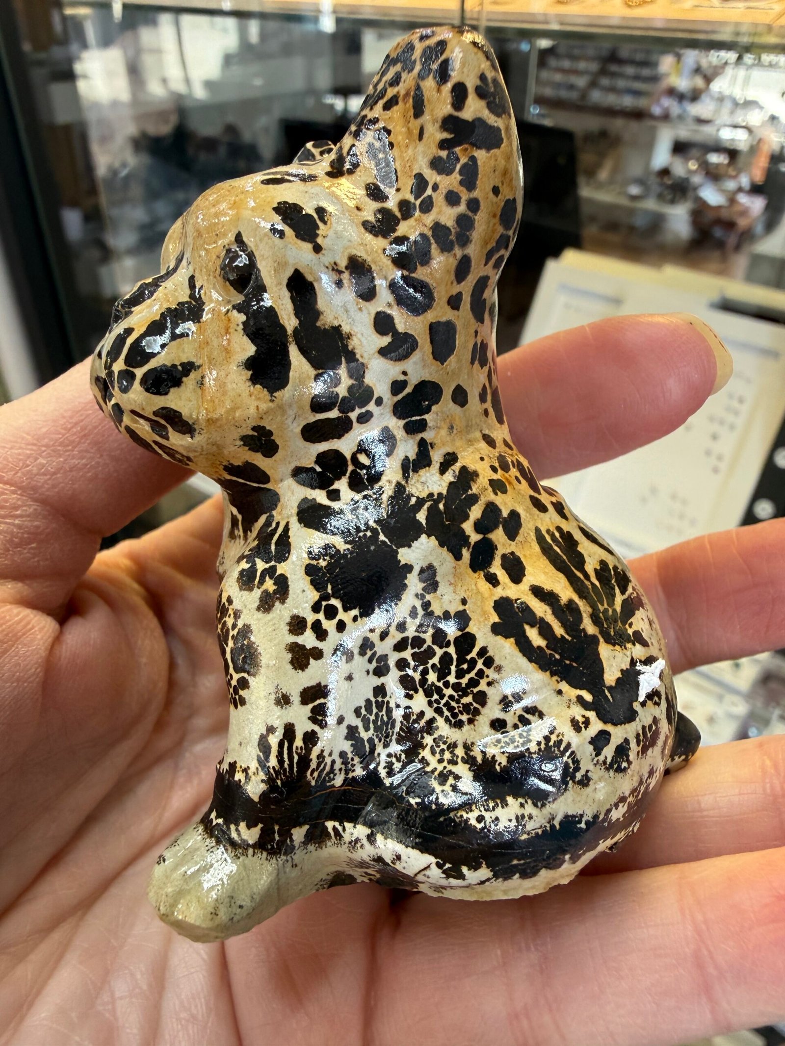 Picture Jasper French Bull Dog Carving - Image 2