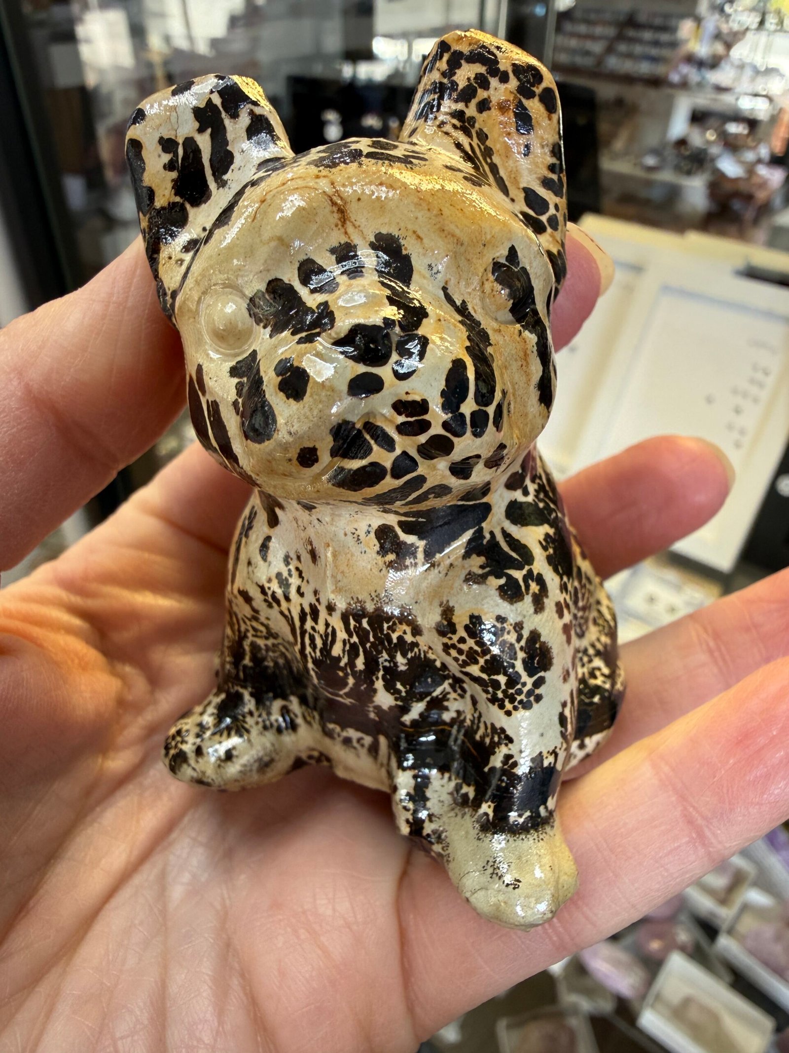 Picture Jasper French Bull Dog Carving