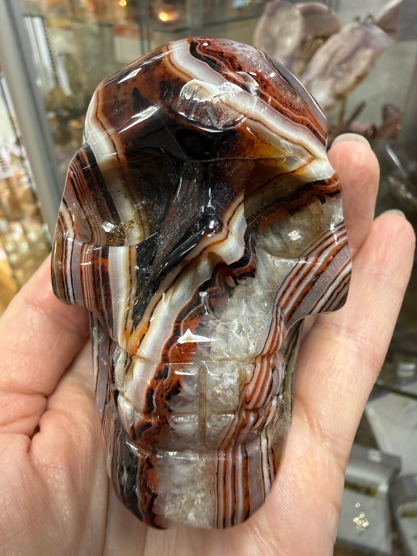 Sardonyx Skull Carving - Image 4