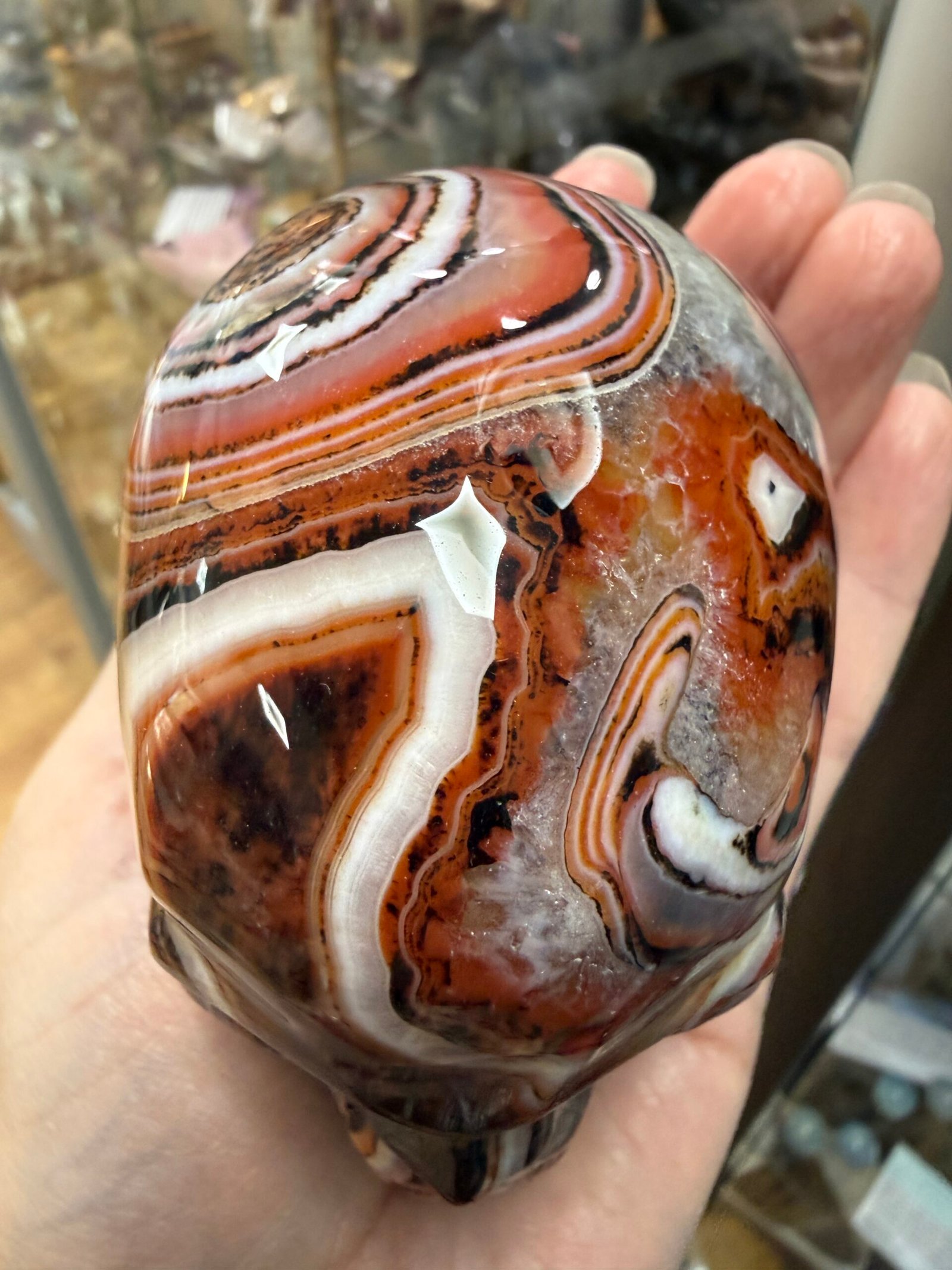 Sardonyx Skull Carving - Image 5