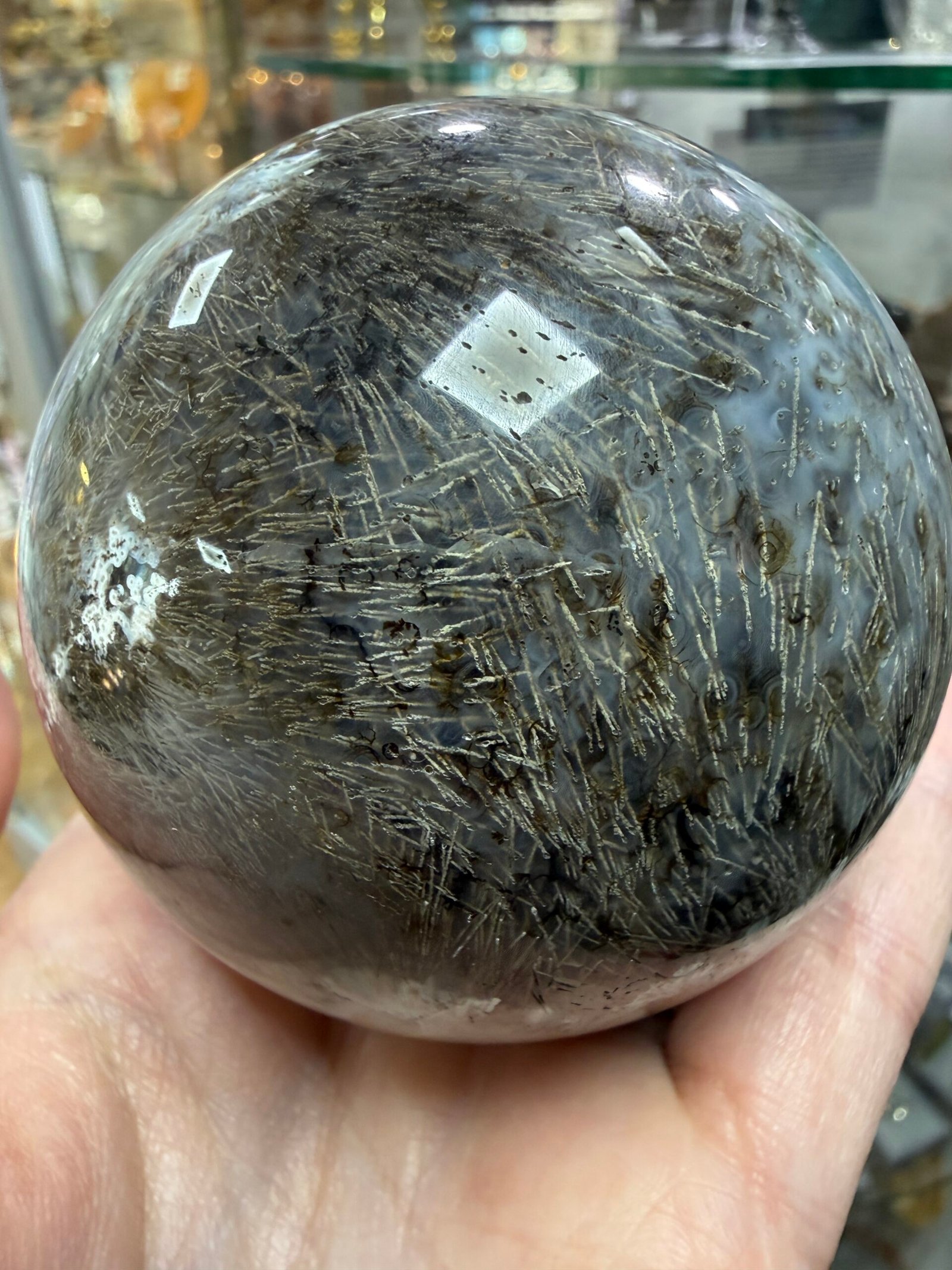 Sagenite Agate Sphere - Image 2